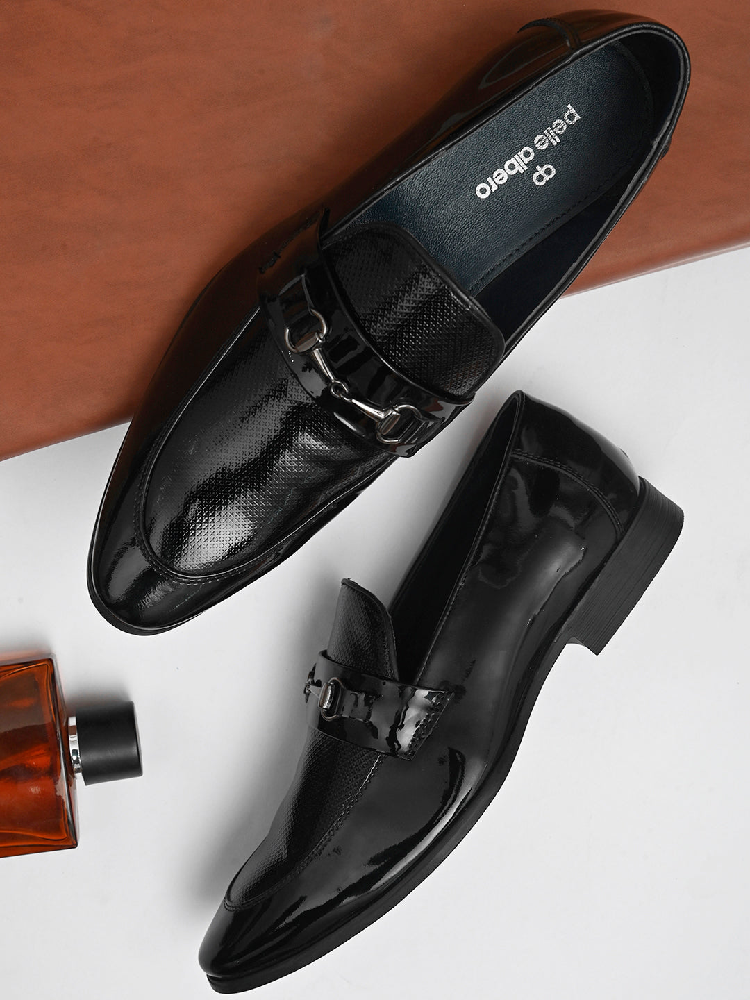 Matthew Black Patent Leather Moccasins - The Heels India