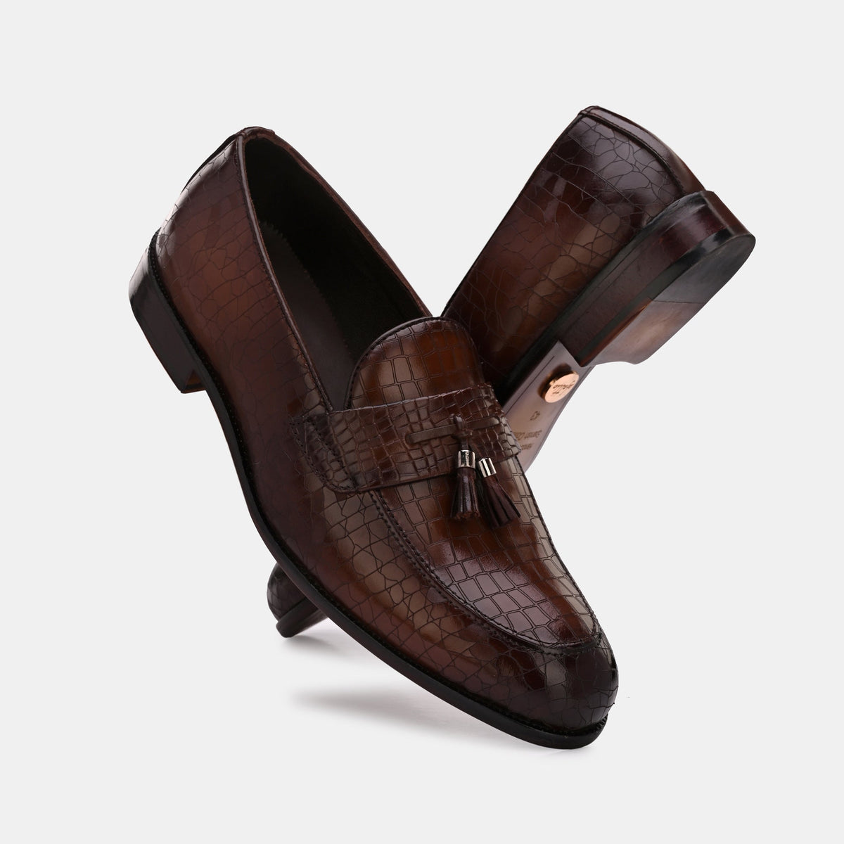 Pedri Luxury Leather Laser Engraved Tassel Loafers