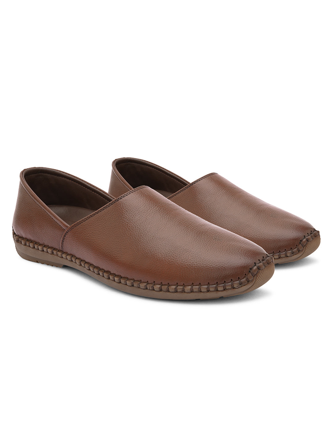 Nathan Ethnic Leather Slip-Ons - The Heels India
