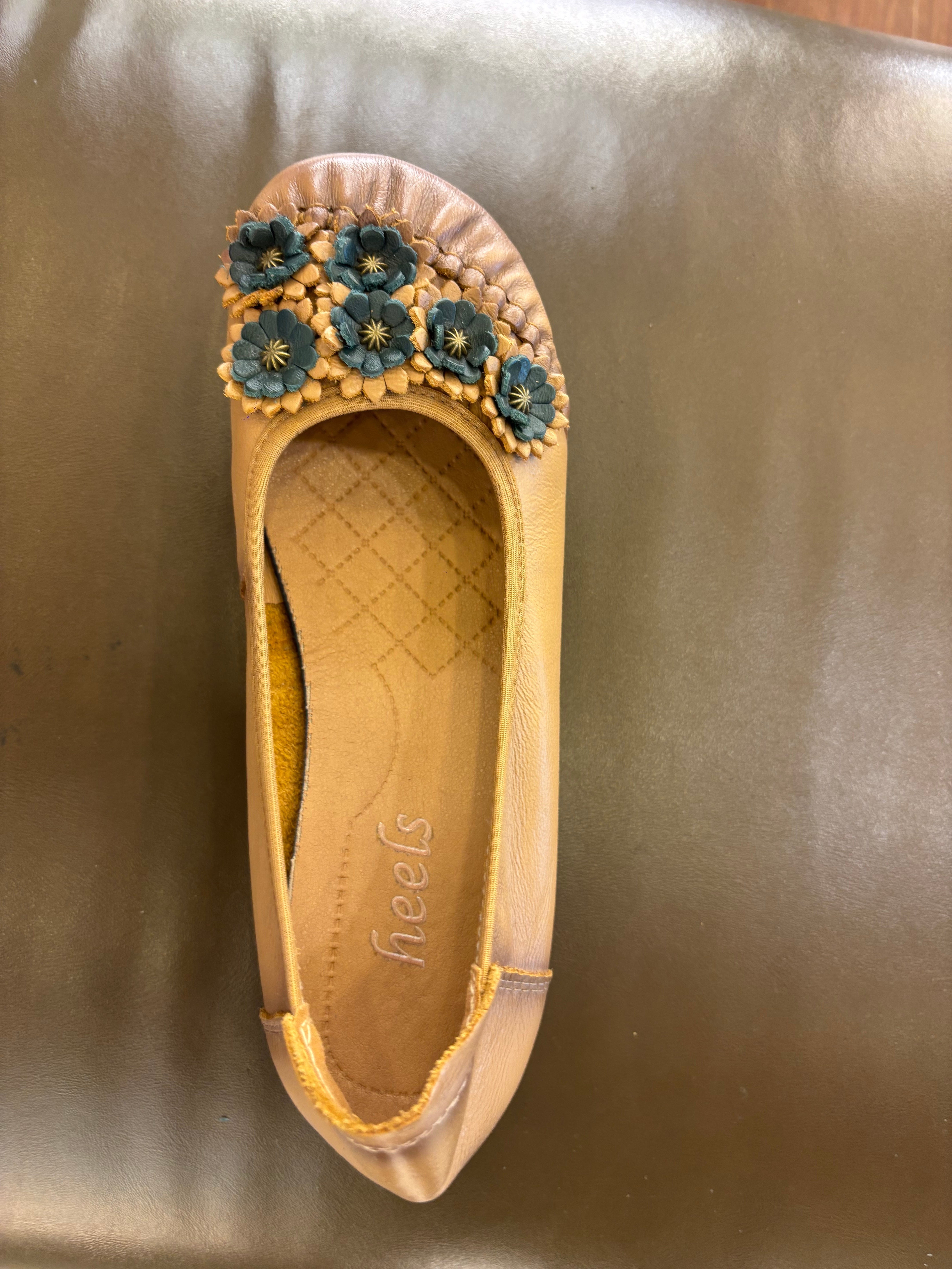 Flora 2.0 Premium Leather Cushioned Ballerinas