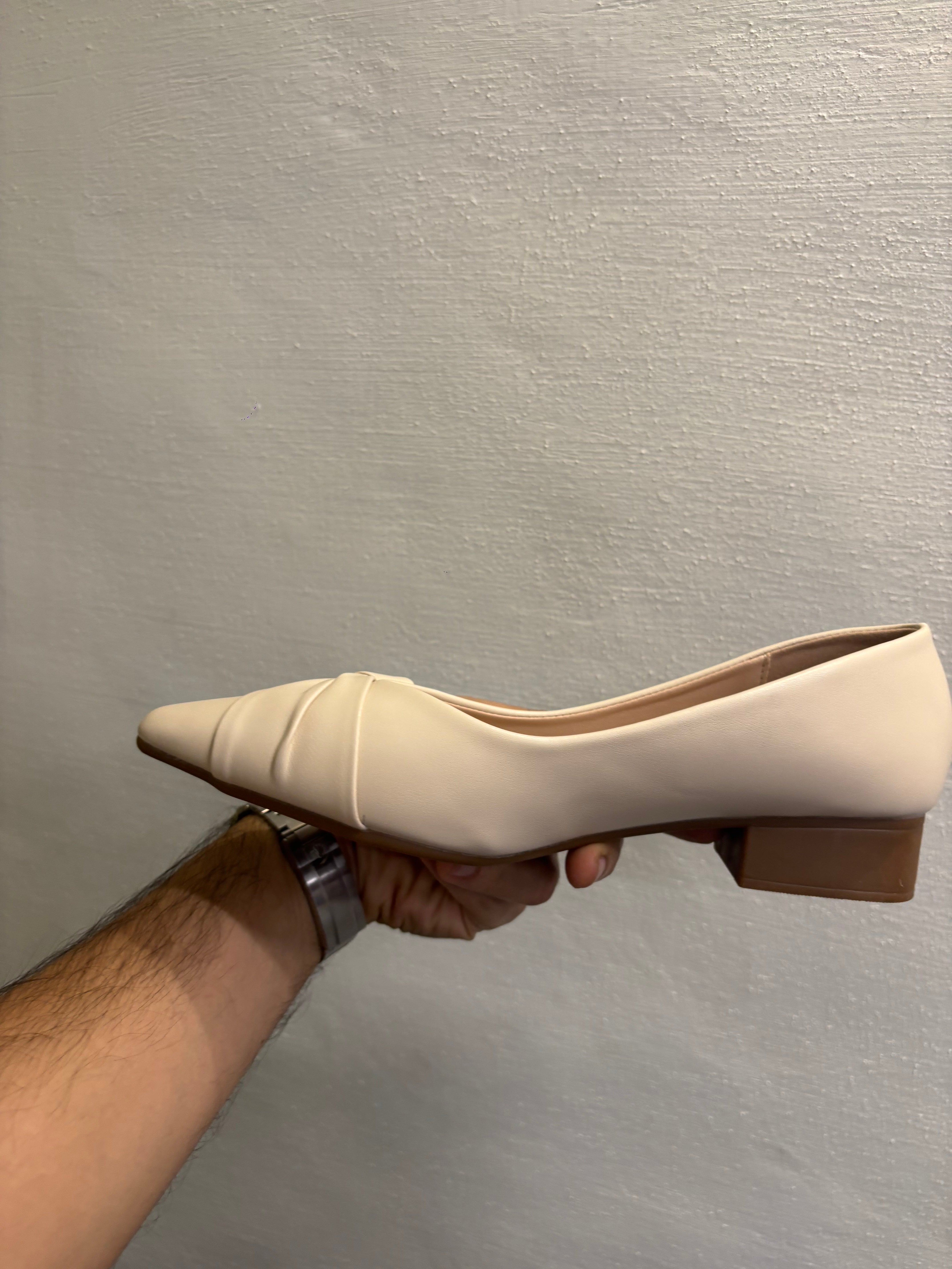 Amelie Swirl Pointed Mid Heel Ballerinas