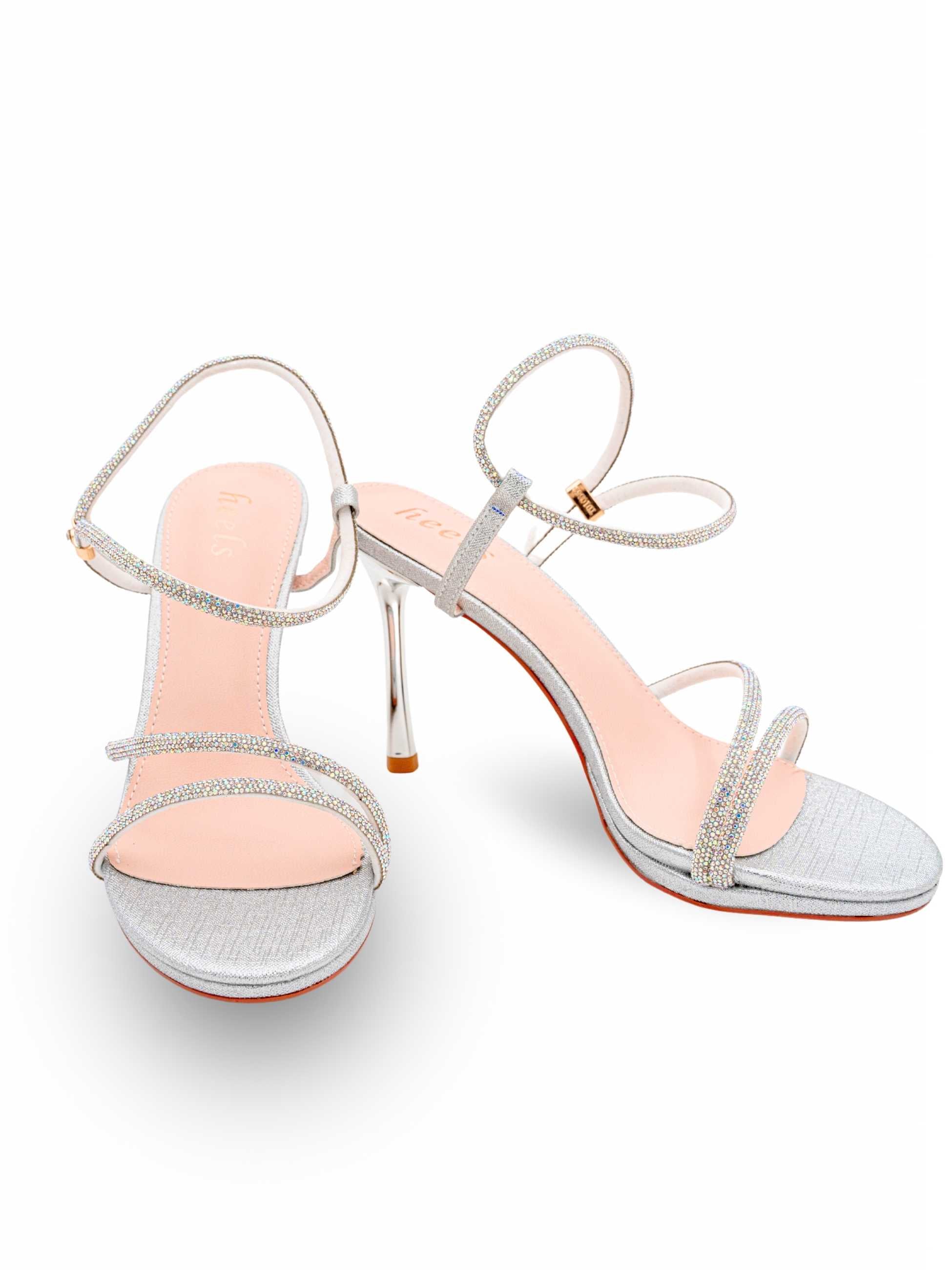 Zara Bling Strappy Pencil Heels