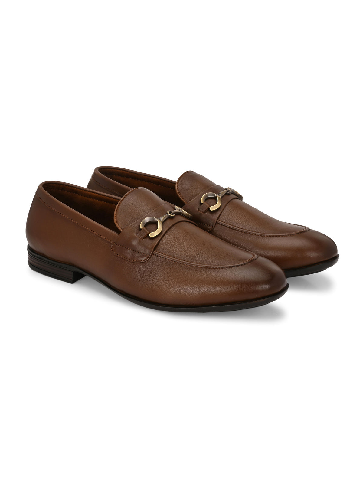 Reece Buckled Leather Loafers