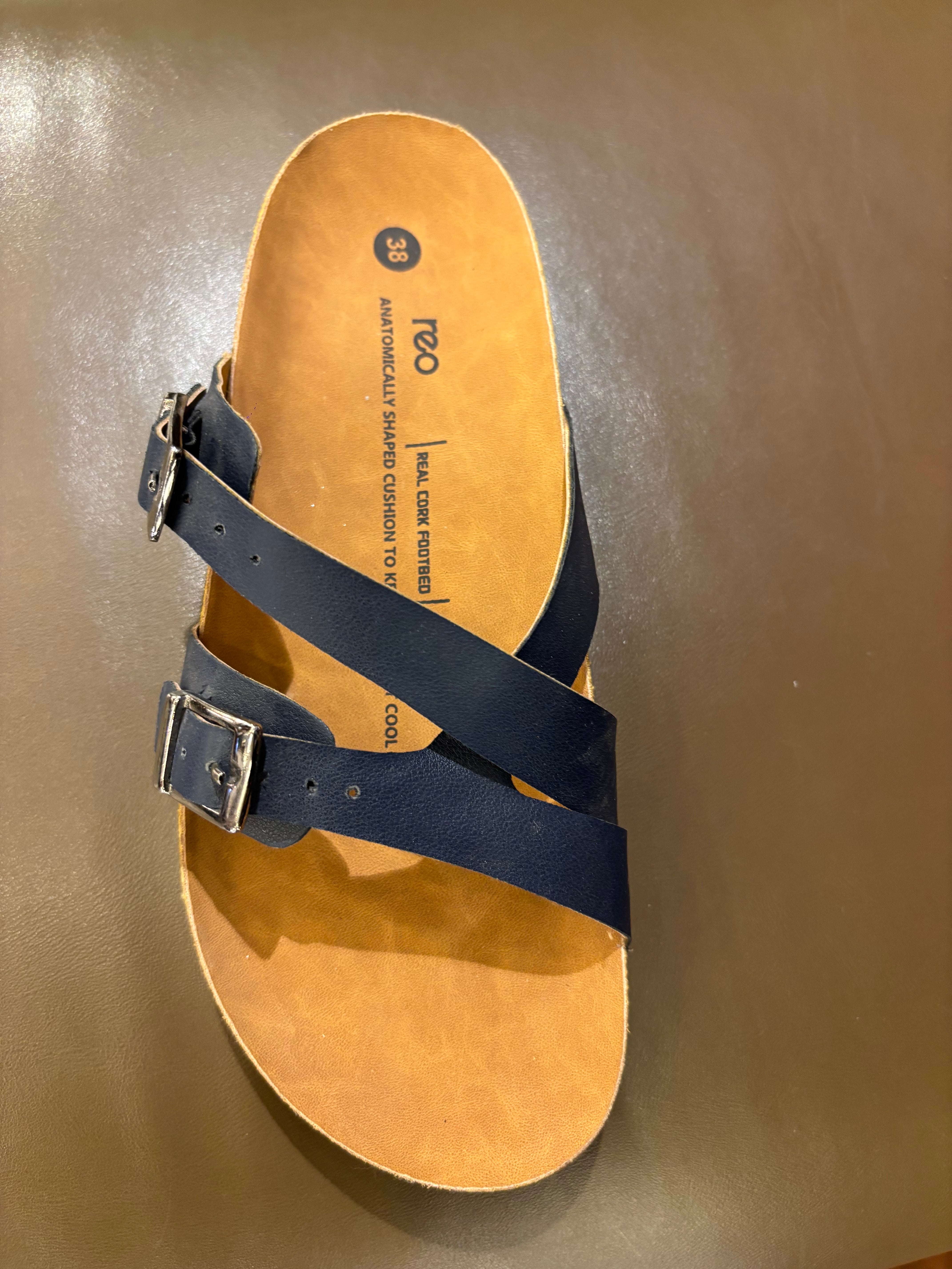 Cherie Buckle Strap Cork Summer Sliders