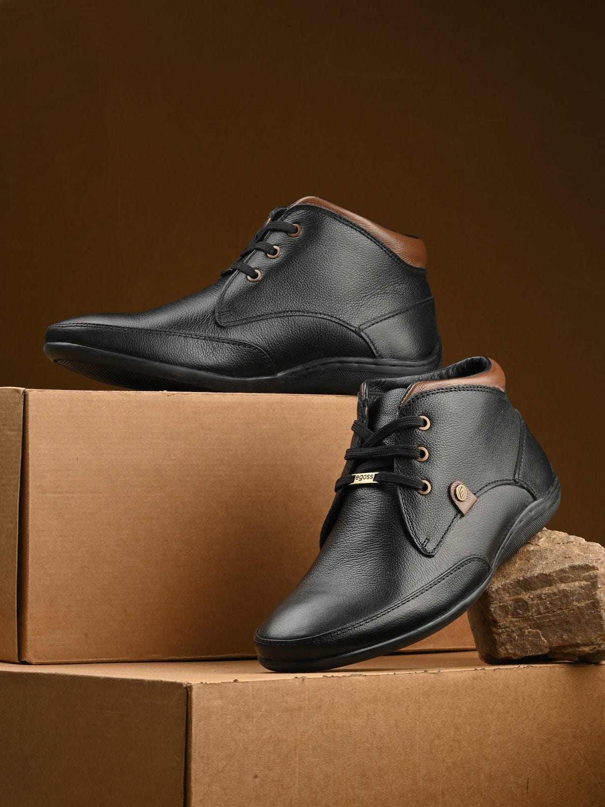 Zenma Leather Casual Lace Boots