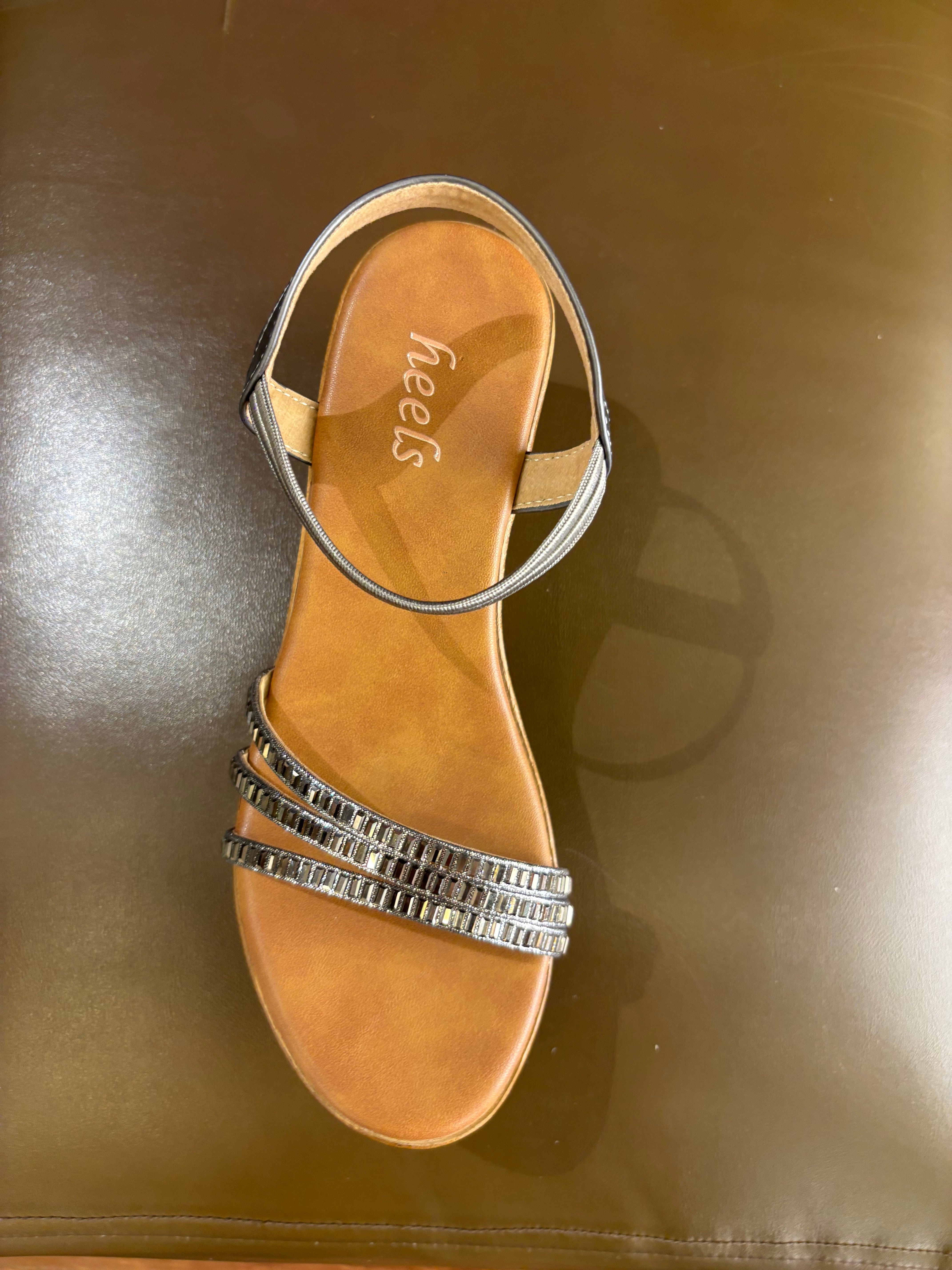 Fiza Bling Peep Toe Wedge Sandals