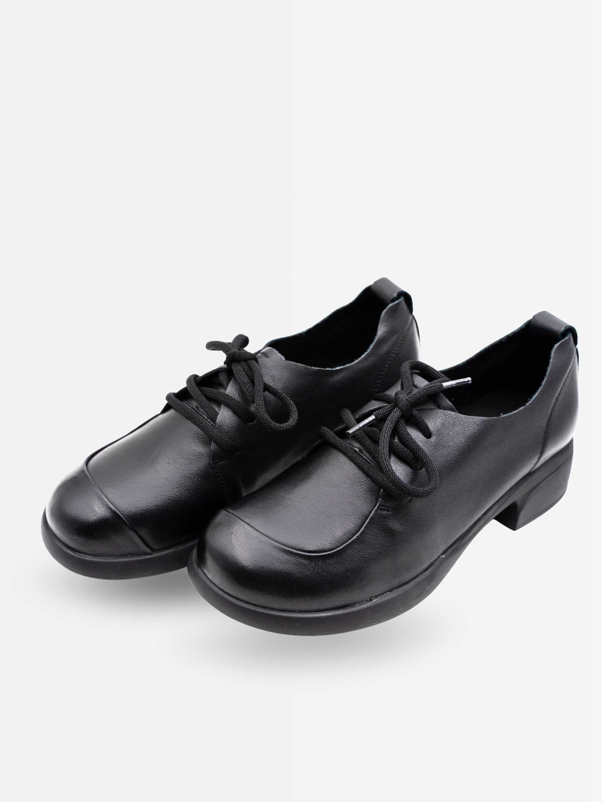 Elle Leather Ankle Derby Shoes
