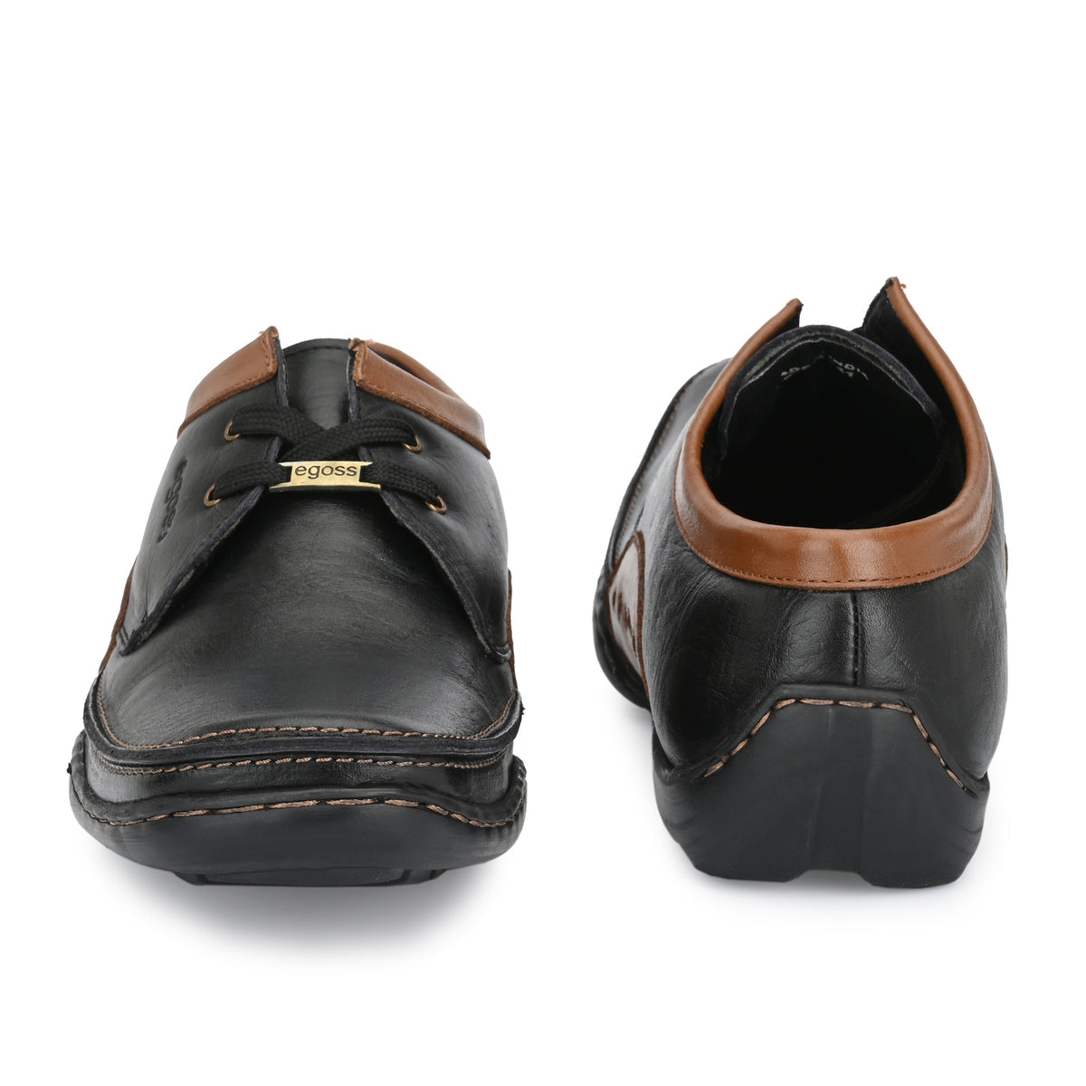 Isakov Leather Casual Stitched Derby Shoes