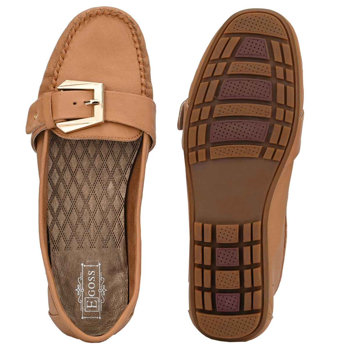 Kiya Buckled Leather Loafers