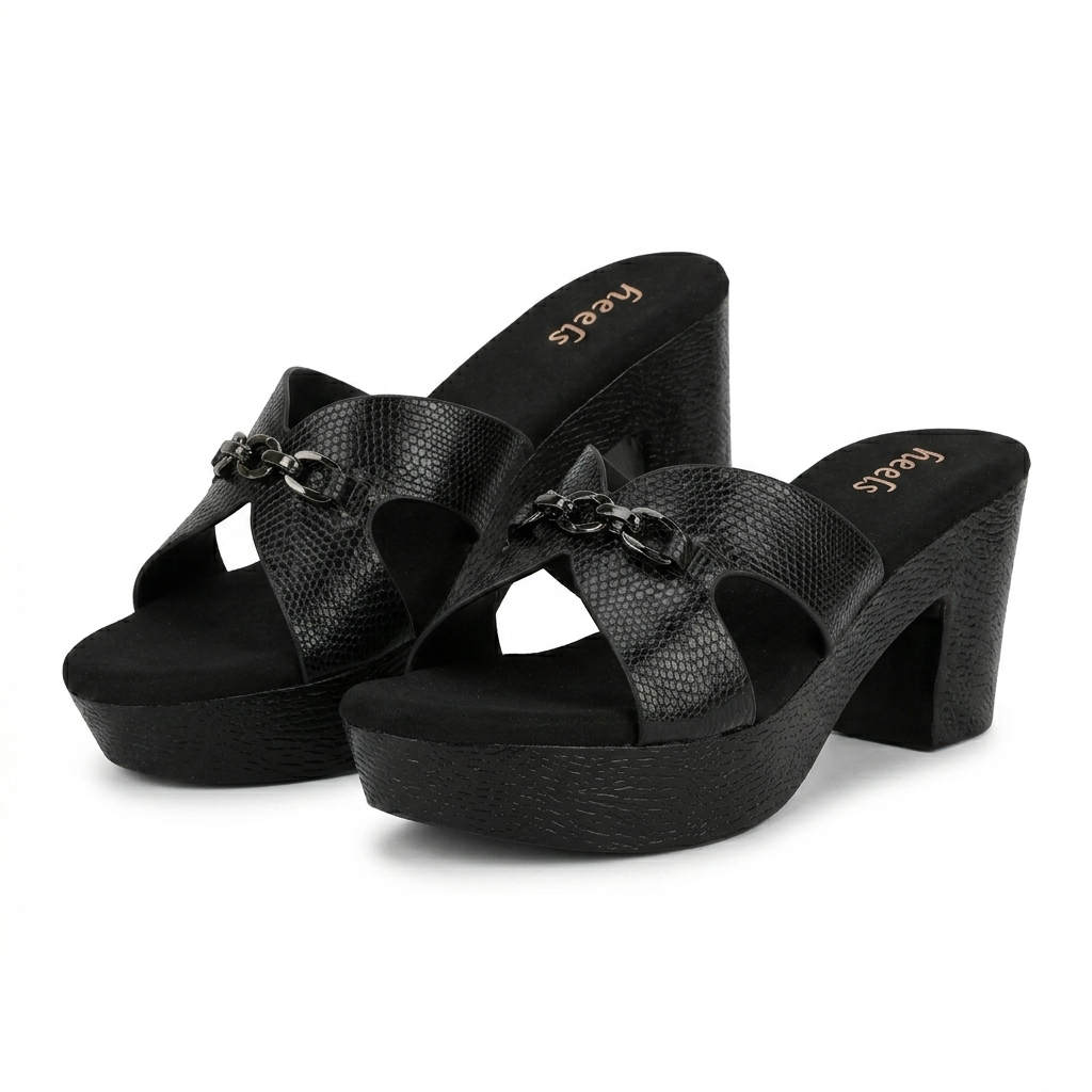 Tessa Platform Peep Toe Block Heels