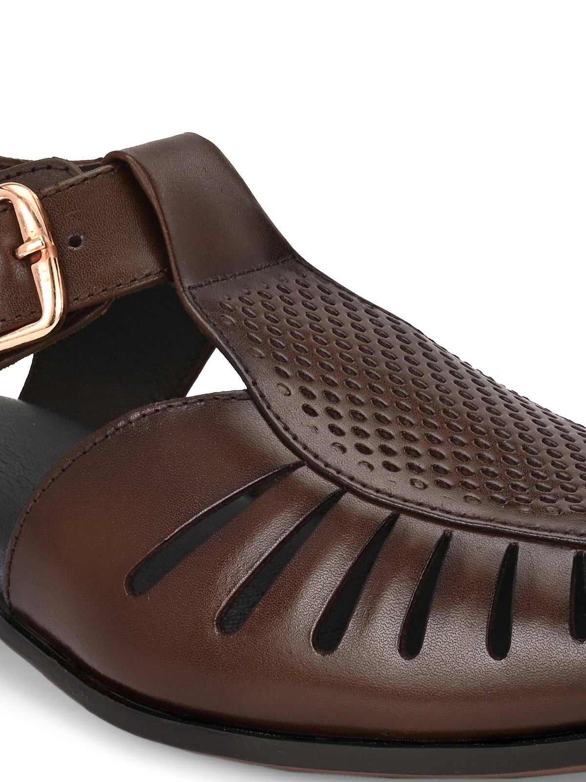 Tahir Leather Ethnic Peshawari Sandals - The Heels India