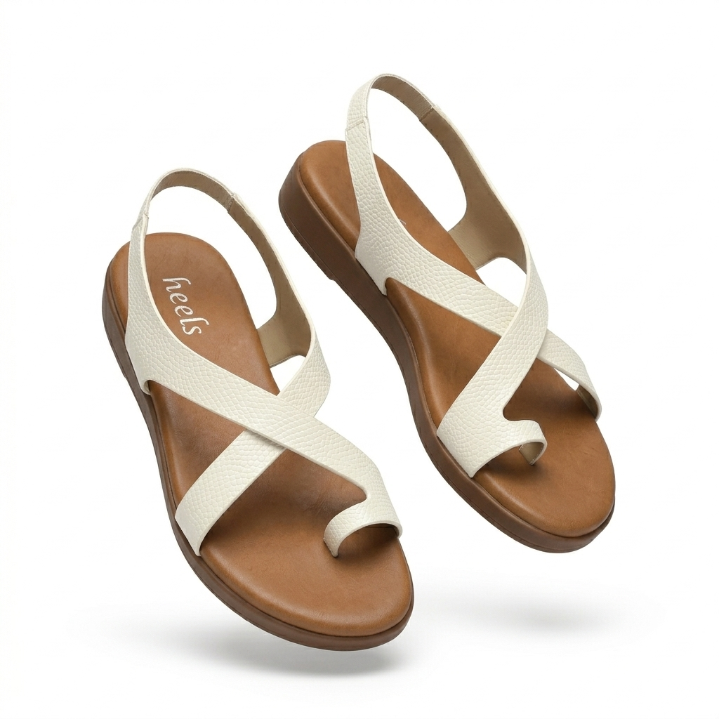 Bonita Cushioned Comfort Back Elastic Thumb Sandals - The Heels India