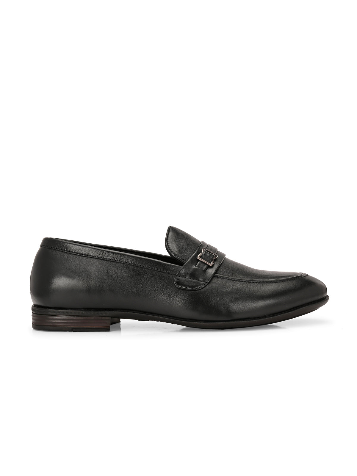 Jaydon Black Leather Formal Loafers