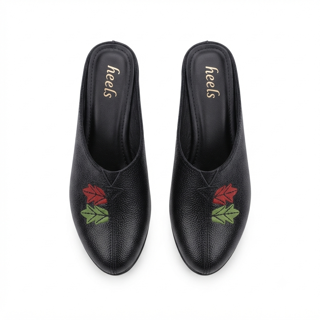 Autumn 2.0 Leather Back Open Block Heel Mules