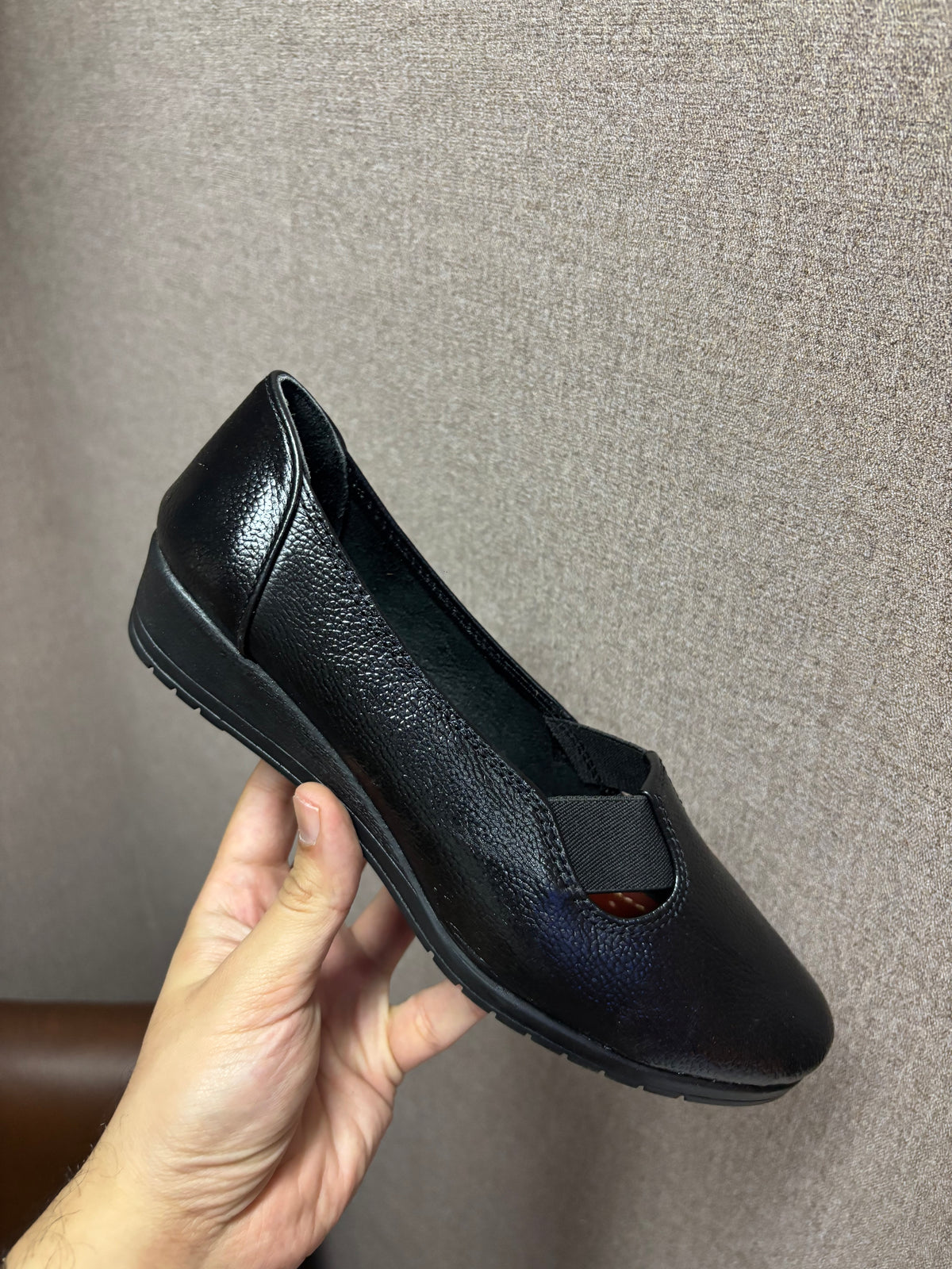 Kylie 2.0 Leather Elastic Wedge Ballerinas