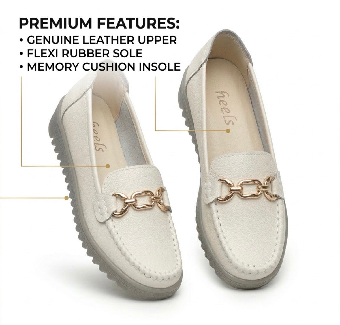 Elise Comfort Cushioned Flexi Loafers - The Heels India