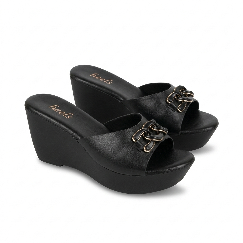 Ines Premium Peep Toe Wedge Platform Heels