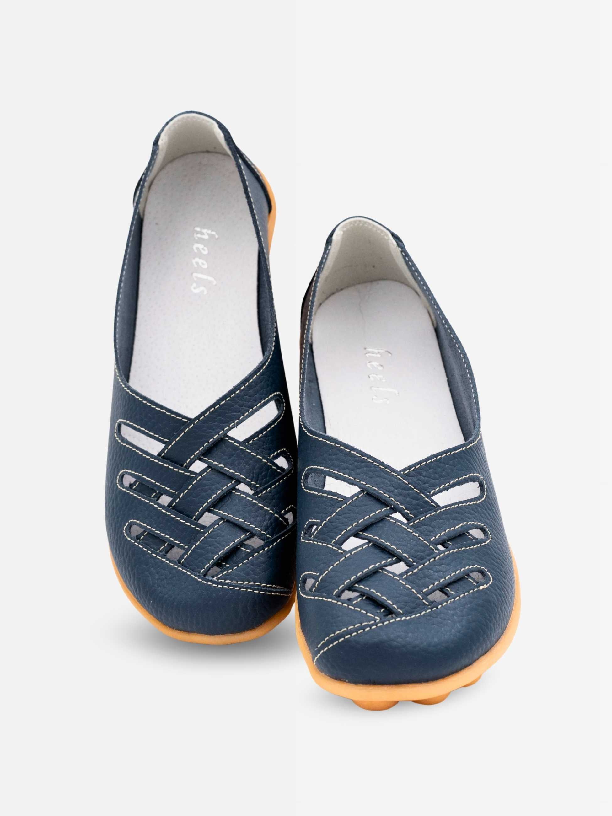 Zuri Criss Cross Leather Loafers
