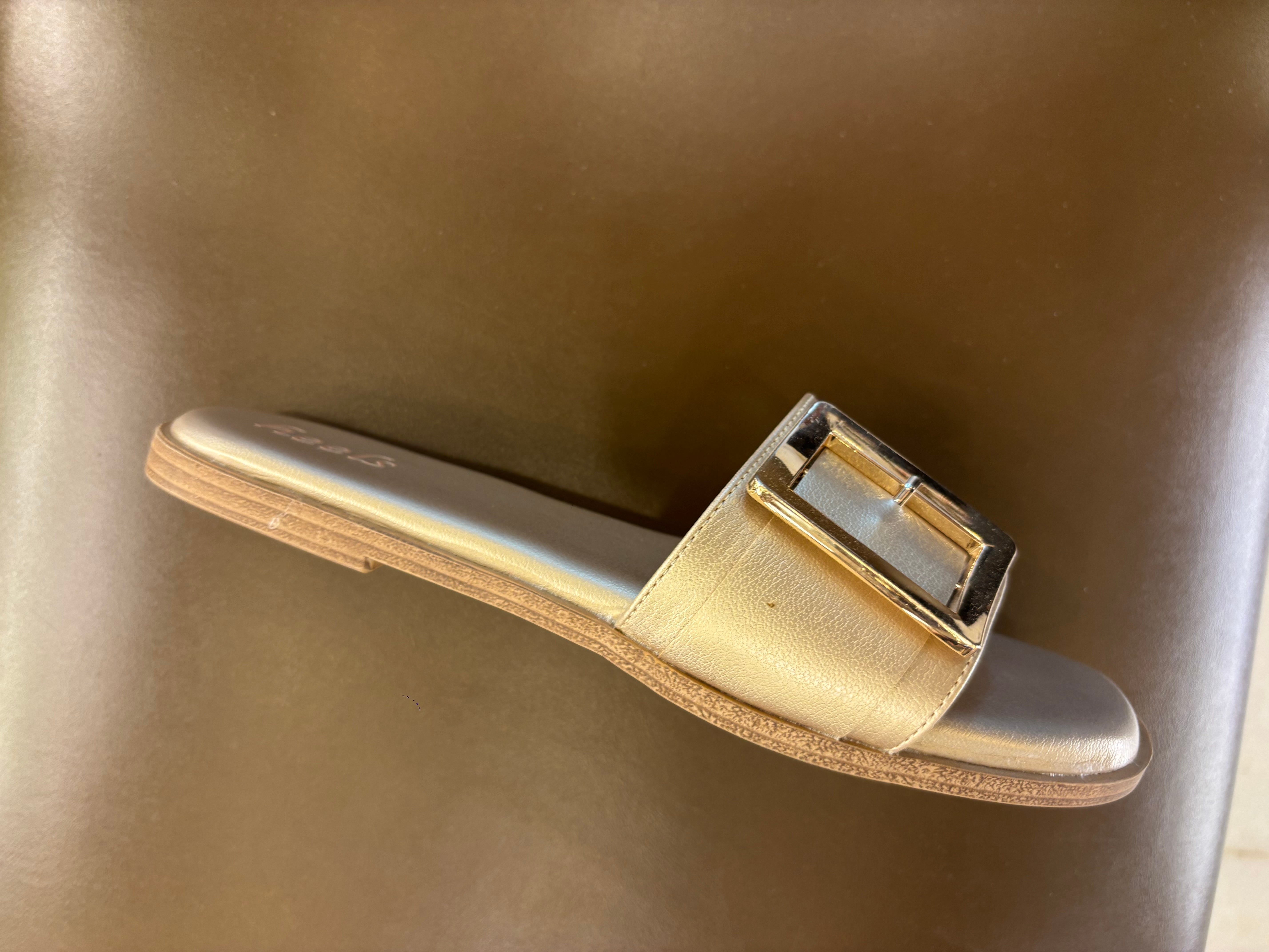 Miley Buckle Strap Cushioned Summer Sliders