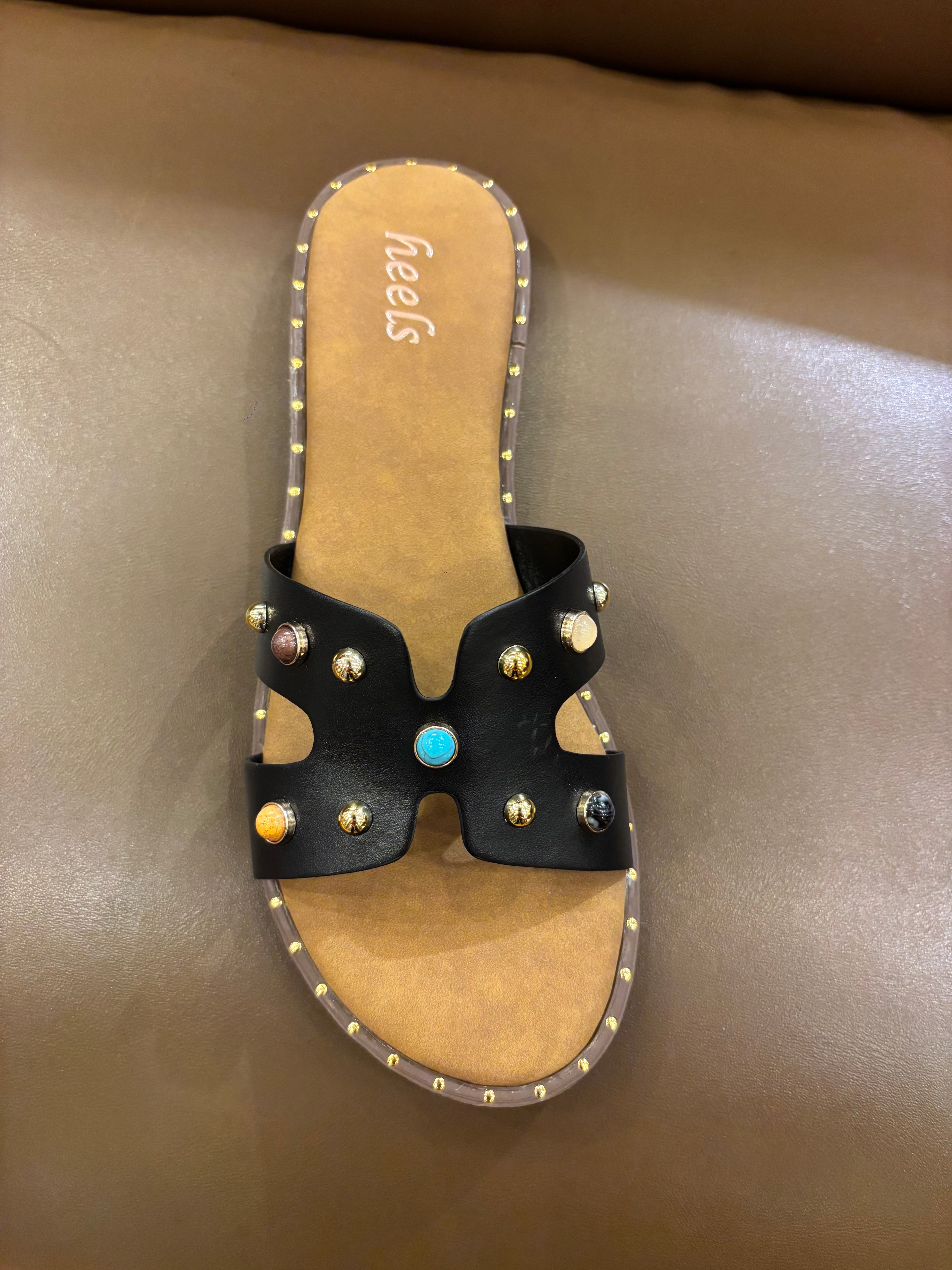 Alor Studded Embellished Summer Sliders