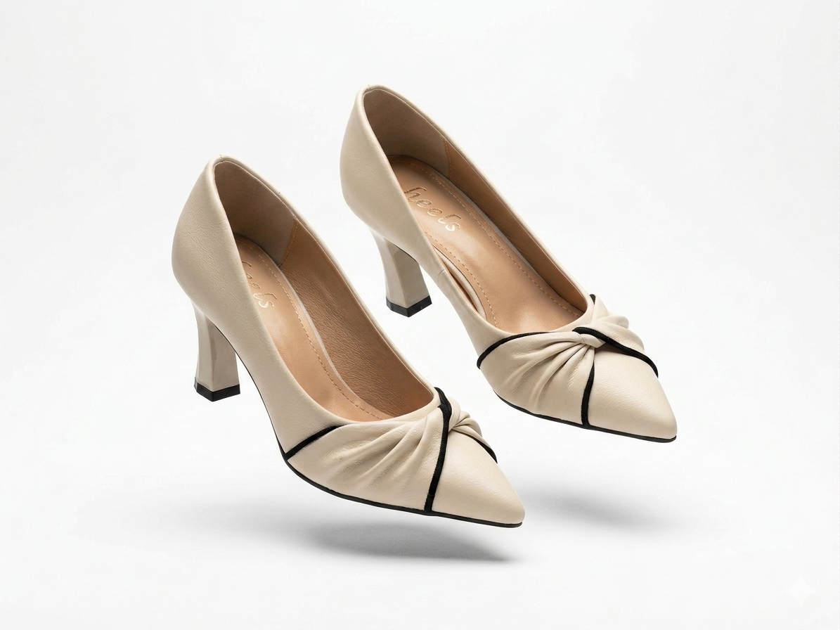 Lyon Swirl Block Heel Pumps