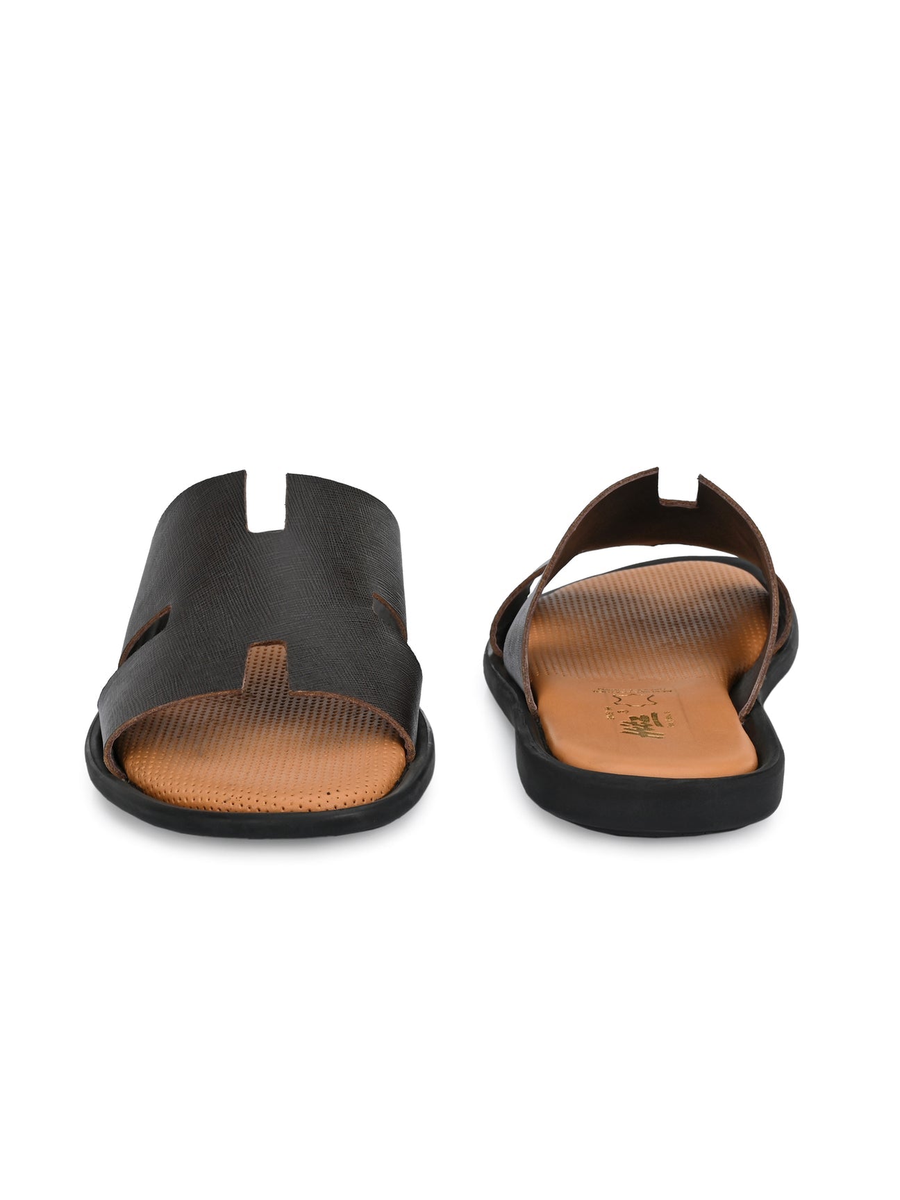 James Brown Leather Sliders - The Heels India