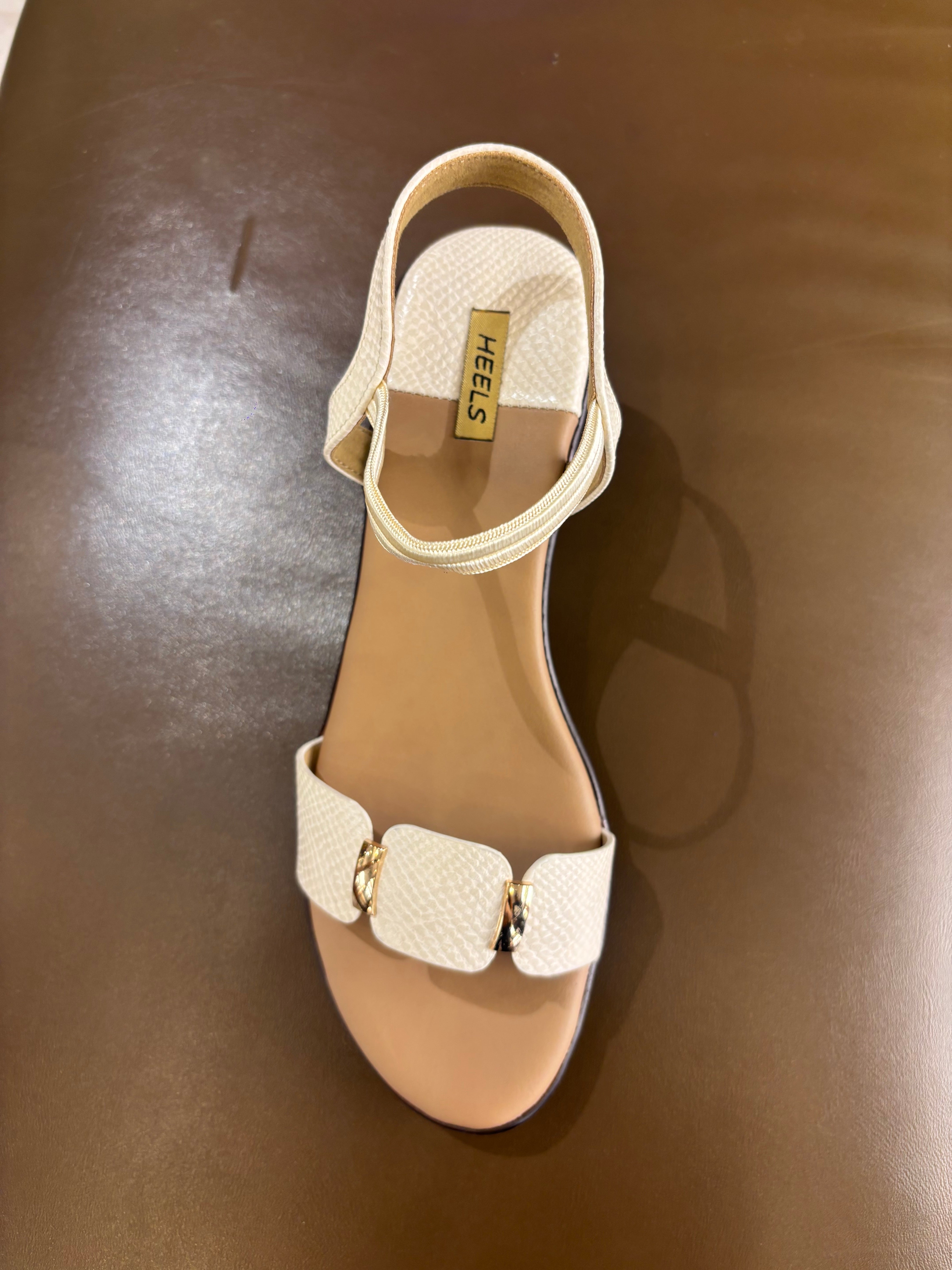 Audrey Back Elastic Strap Wedge Heel Sandals - The Heels India