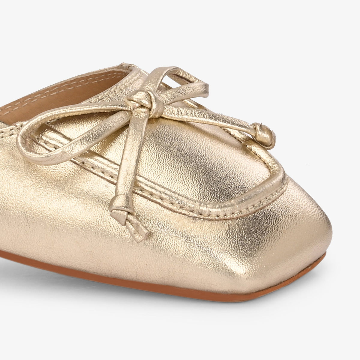 LUSTRE Metallic Leather Sling Back Mid Heels