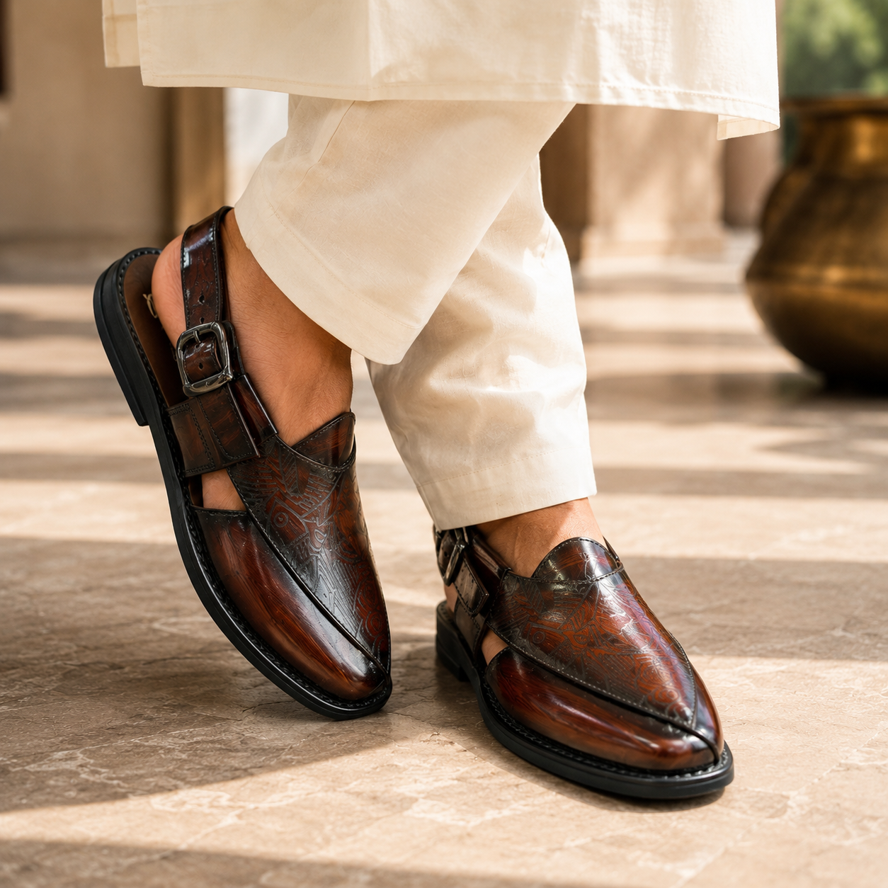 Neto Handmade Leather Peshawari Sandals