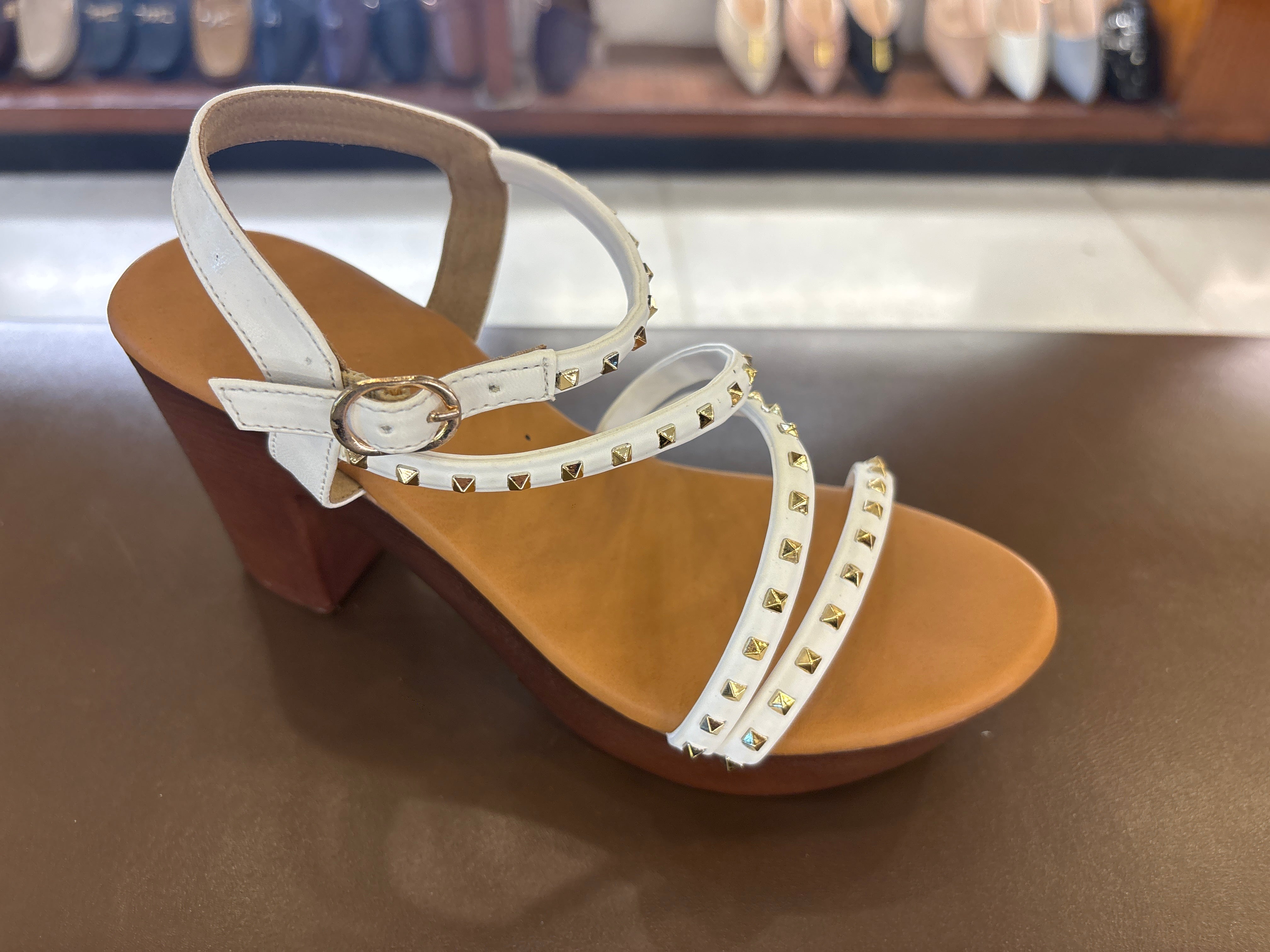 Brigette Studded Summer Platform Block Heel Sandals