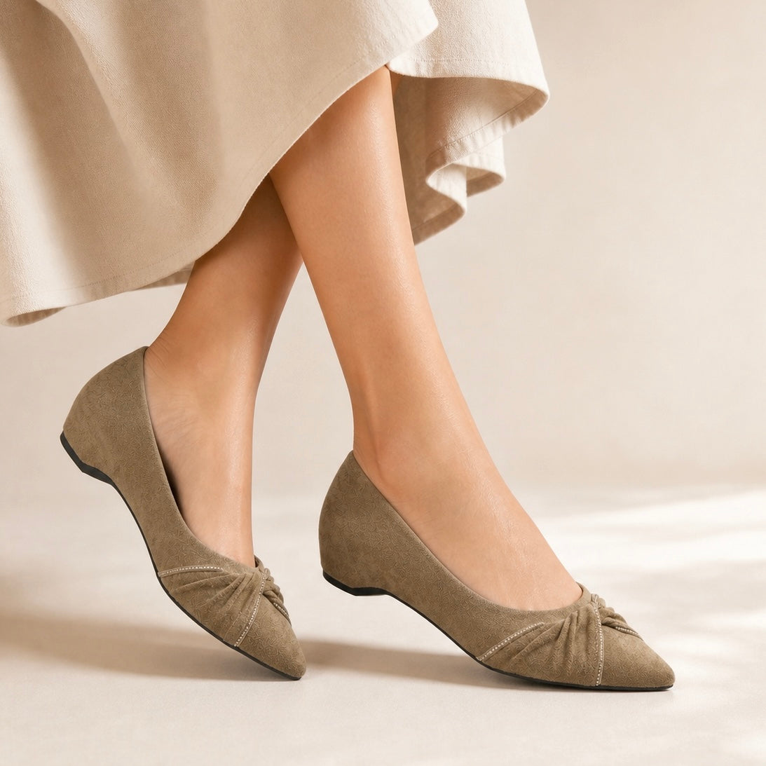 Sloane Wedge Suede Swirl Ballerinas
