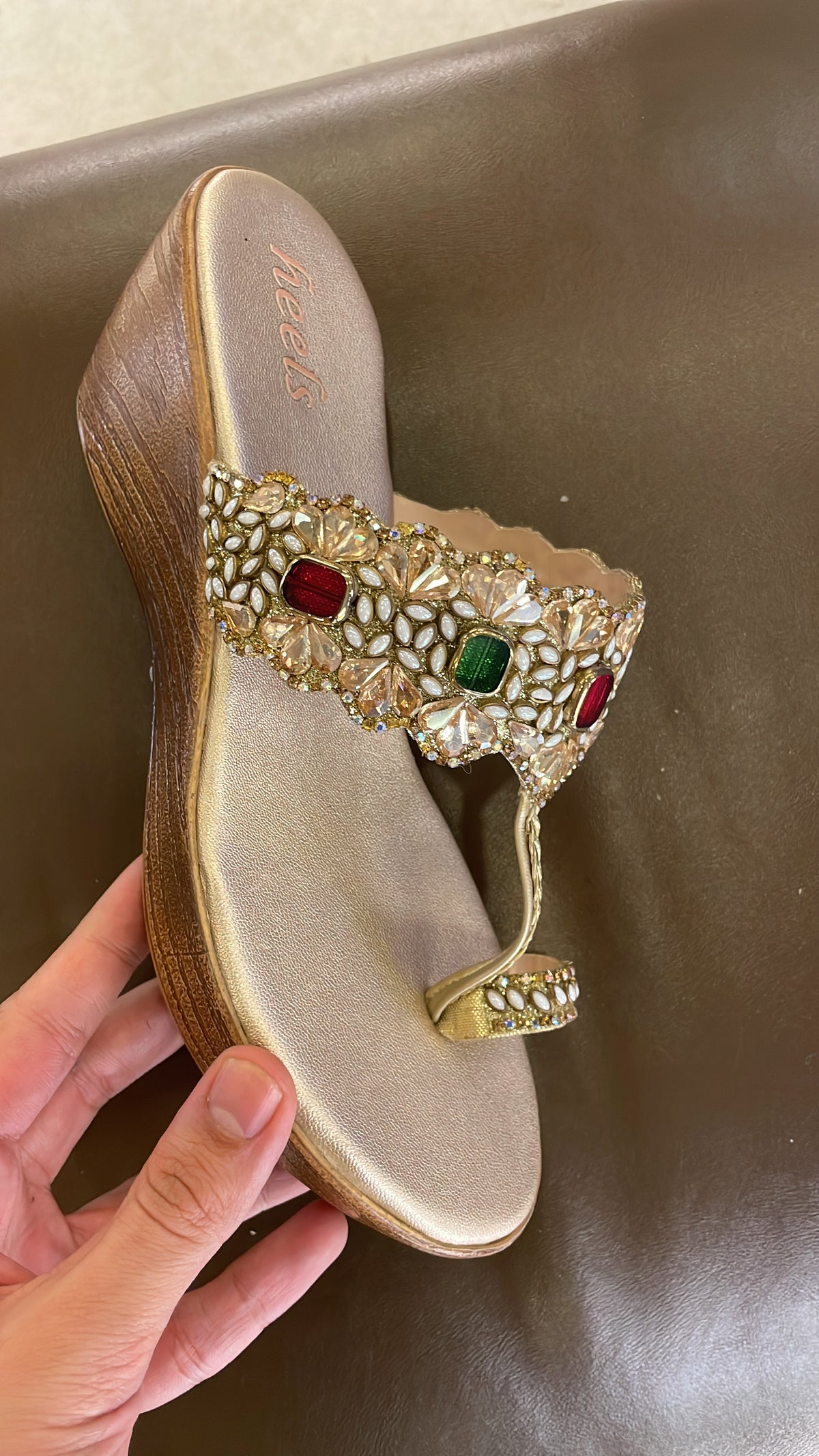 Noor Embellished Ethnic Fancy Wedge Heels