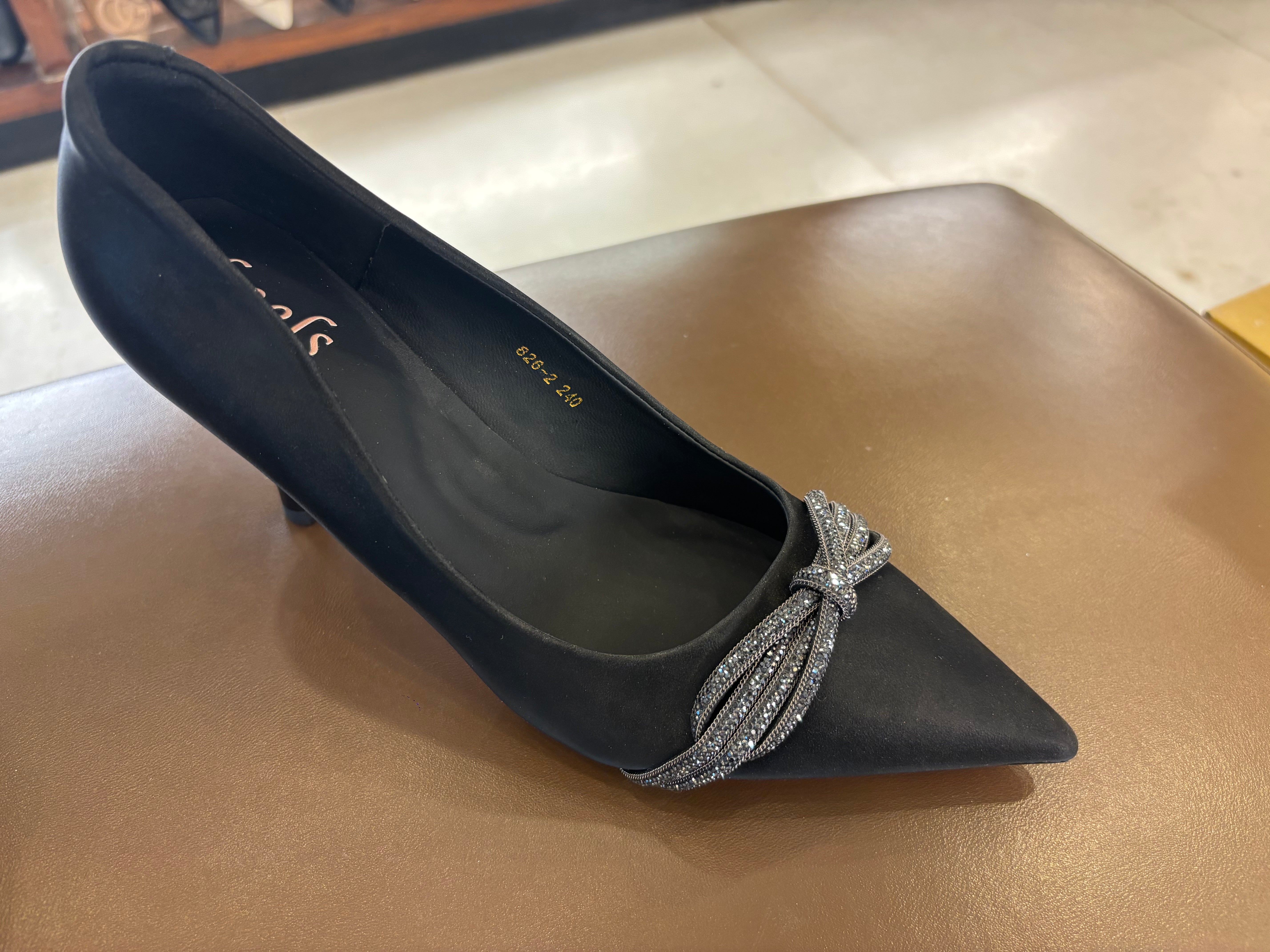 Iris Premium Pointed Bling Pencil Heel Stilettos