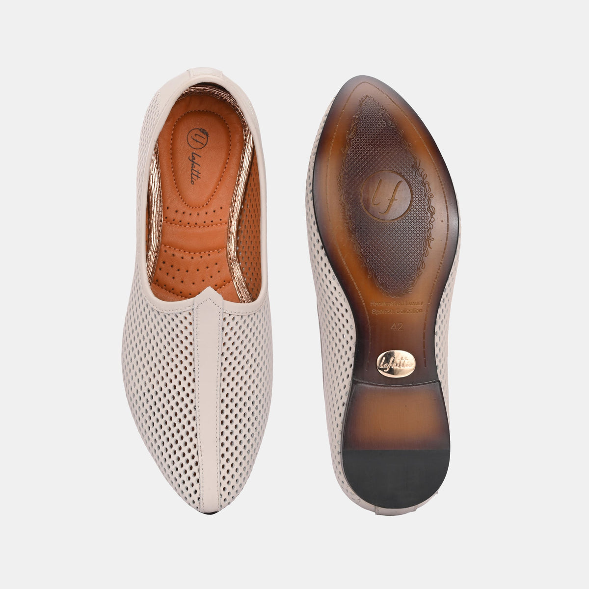 Lafattio Handcrafted Leather Juttis - The Heels India