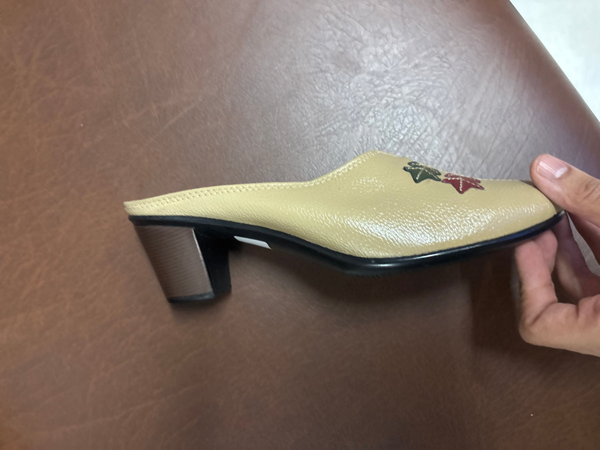 Autumn 2.0 Leather Back Open Block Heel Mules