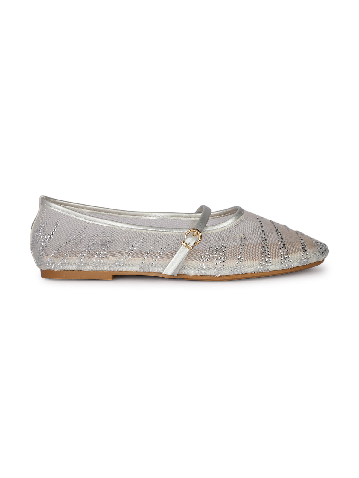 Tessa Premium Embellished Flat Mary Jane Ballerinas