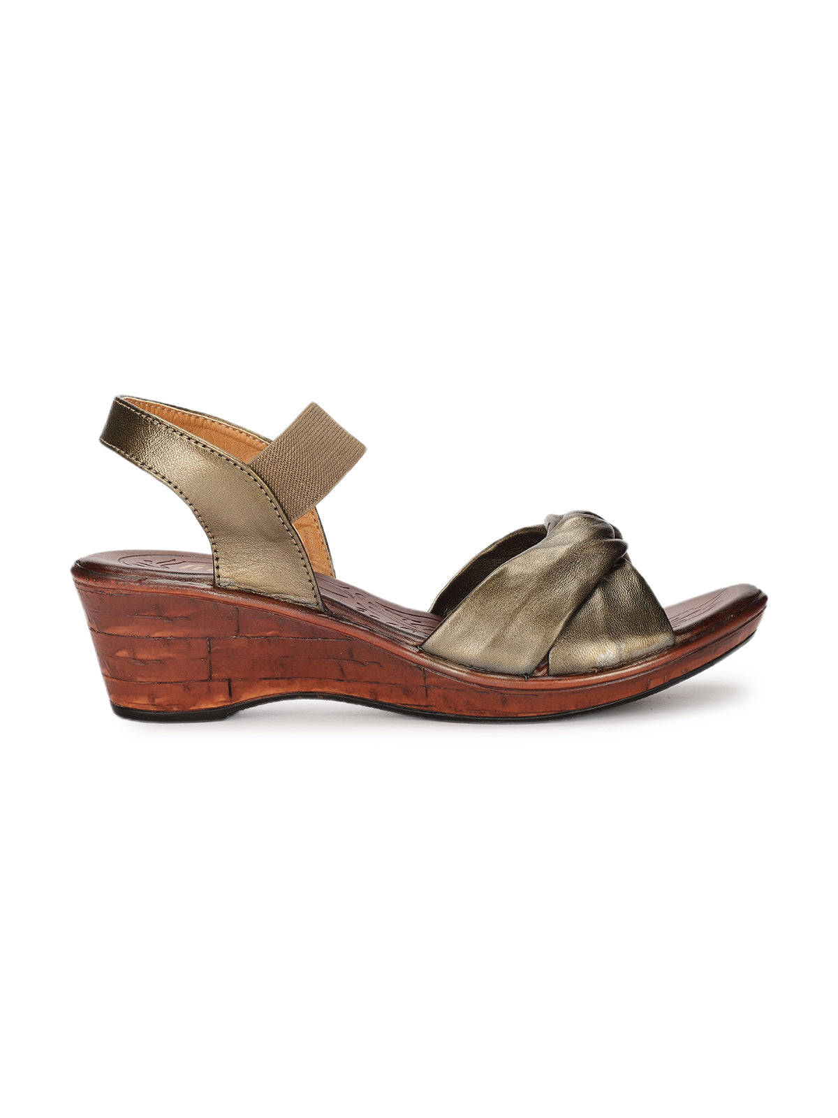 Renard Leather Soft Napa Cross Wedge Heel Sandals