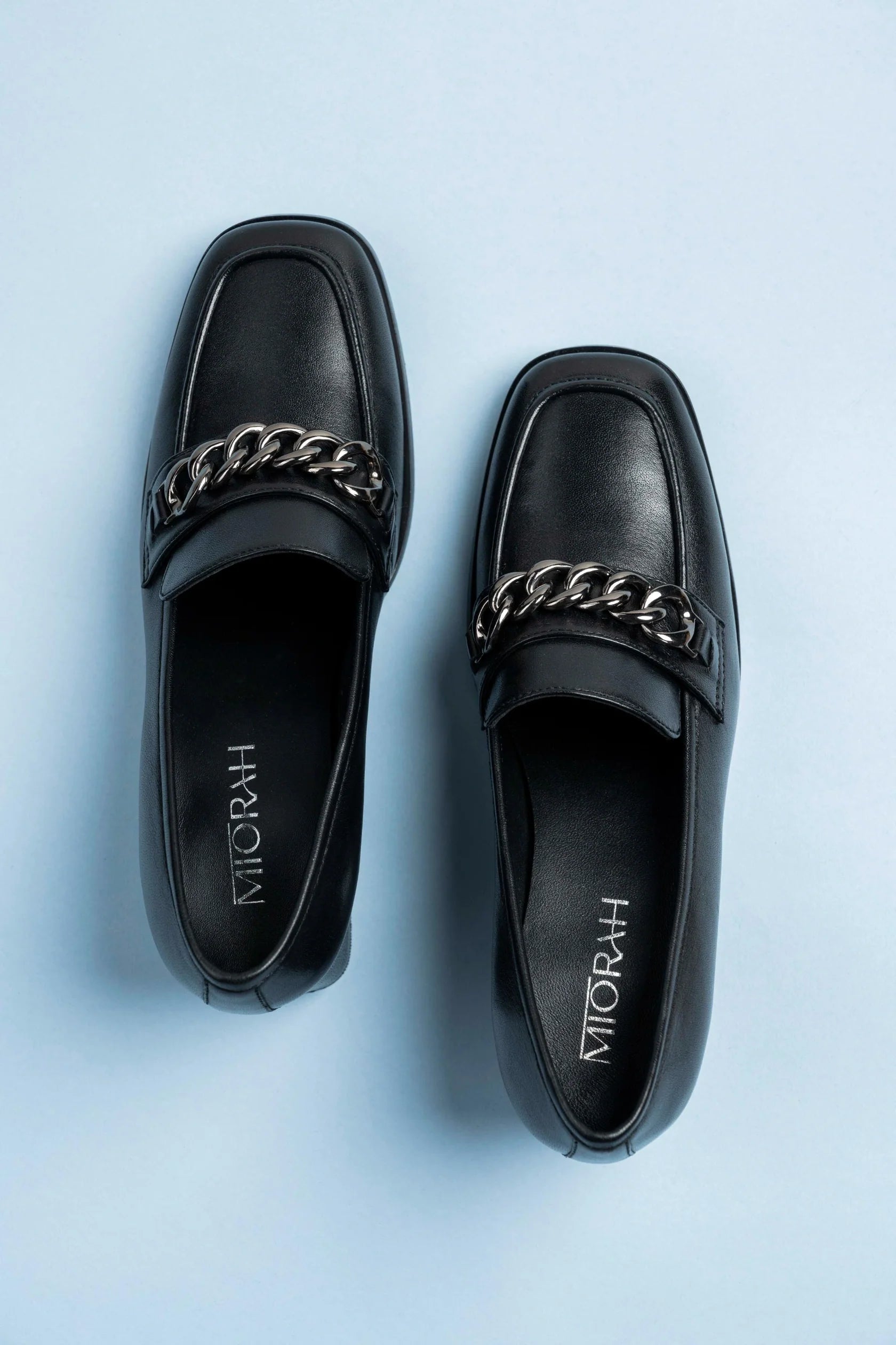 CHIC Premium Leather Block Heel Loafers