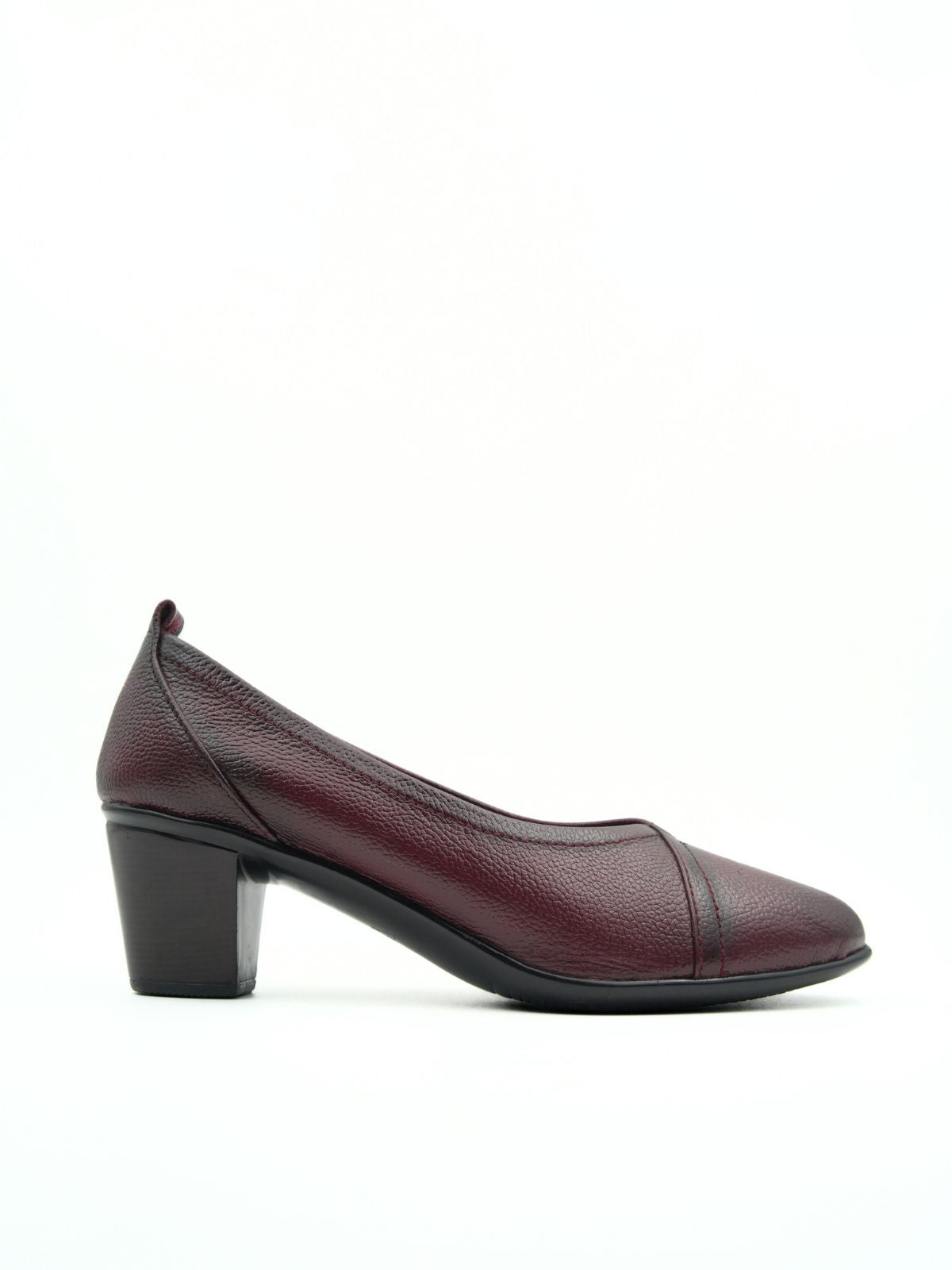 Olivia Leather Classic Block Heel Pumps