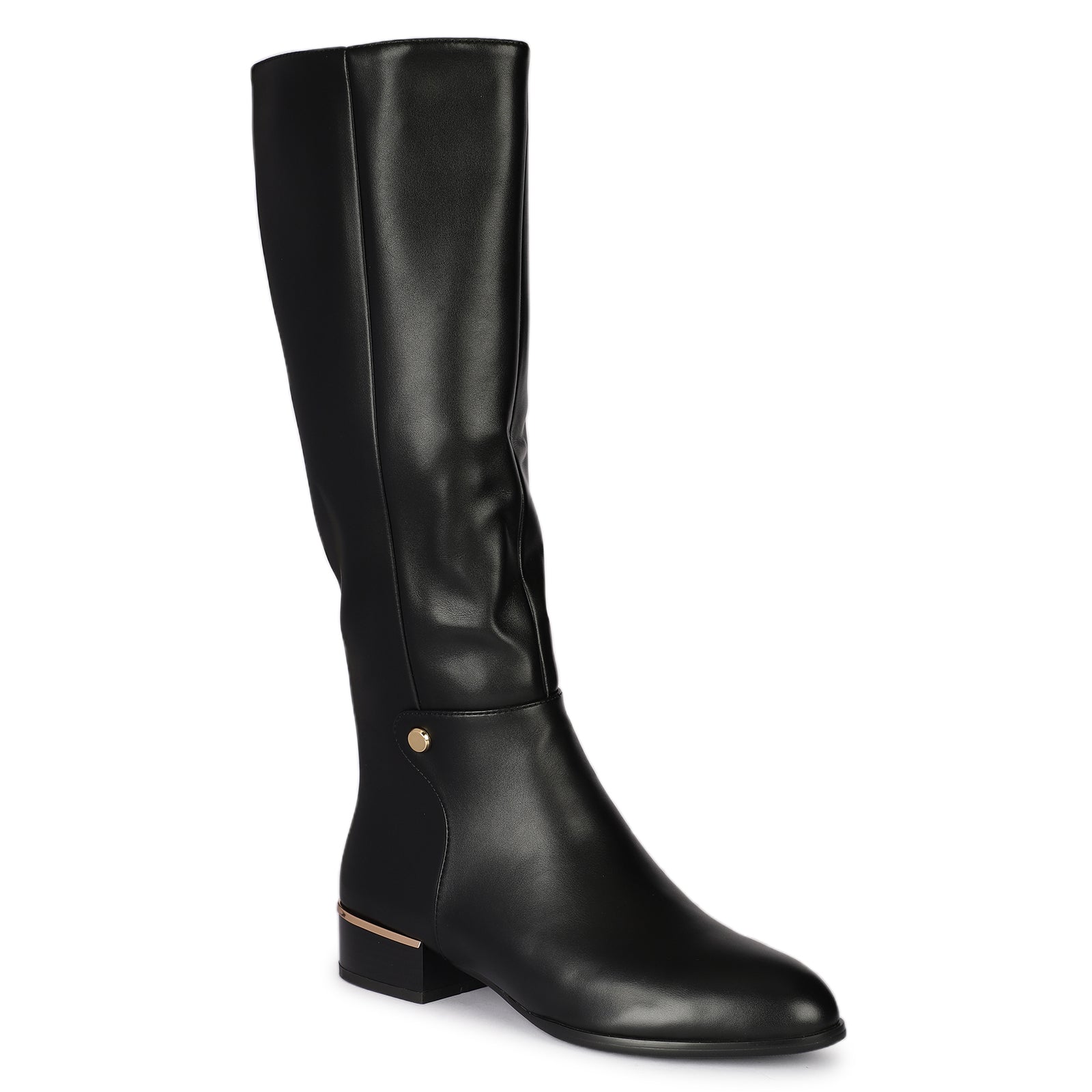 Crimson Premium Knee High Boots with Low Heels - The Heels India
