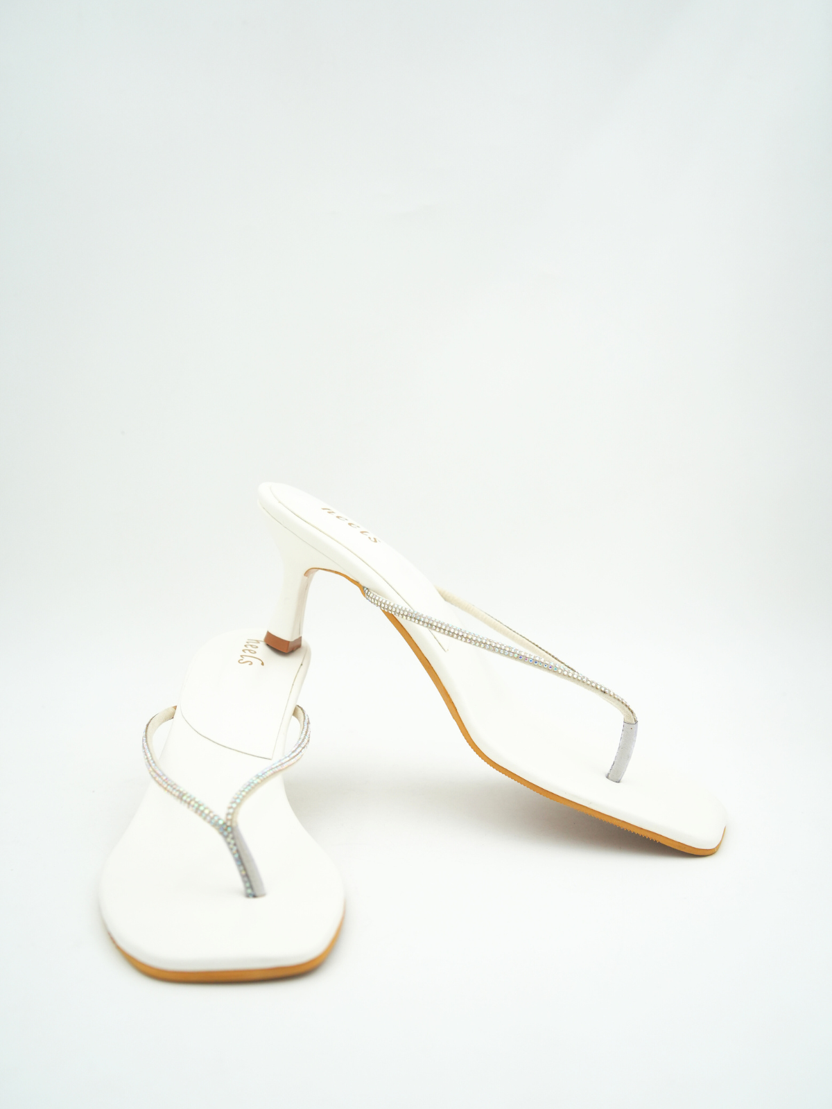 Azzura V Shape Bling Kitten Heels