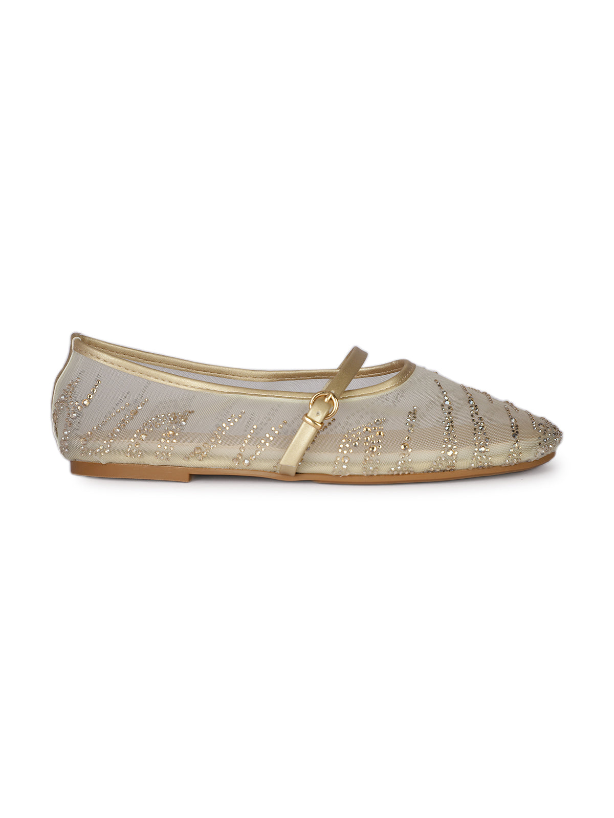 Tessa Premium Embellished Flat Mary Jane Ballerinas