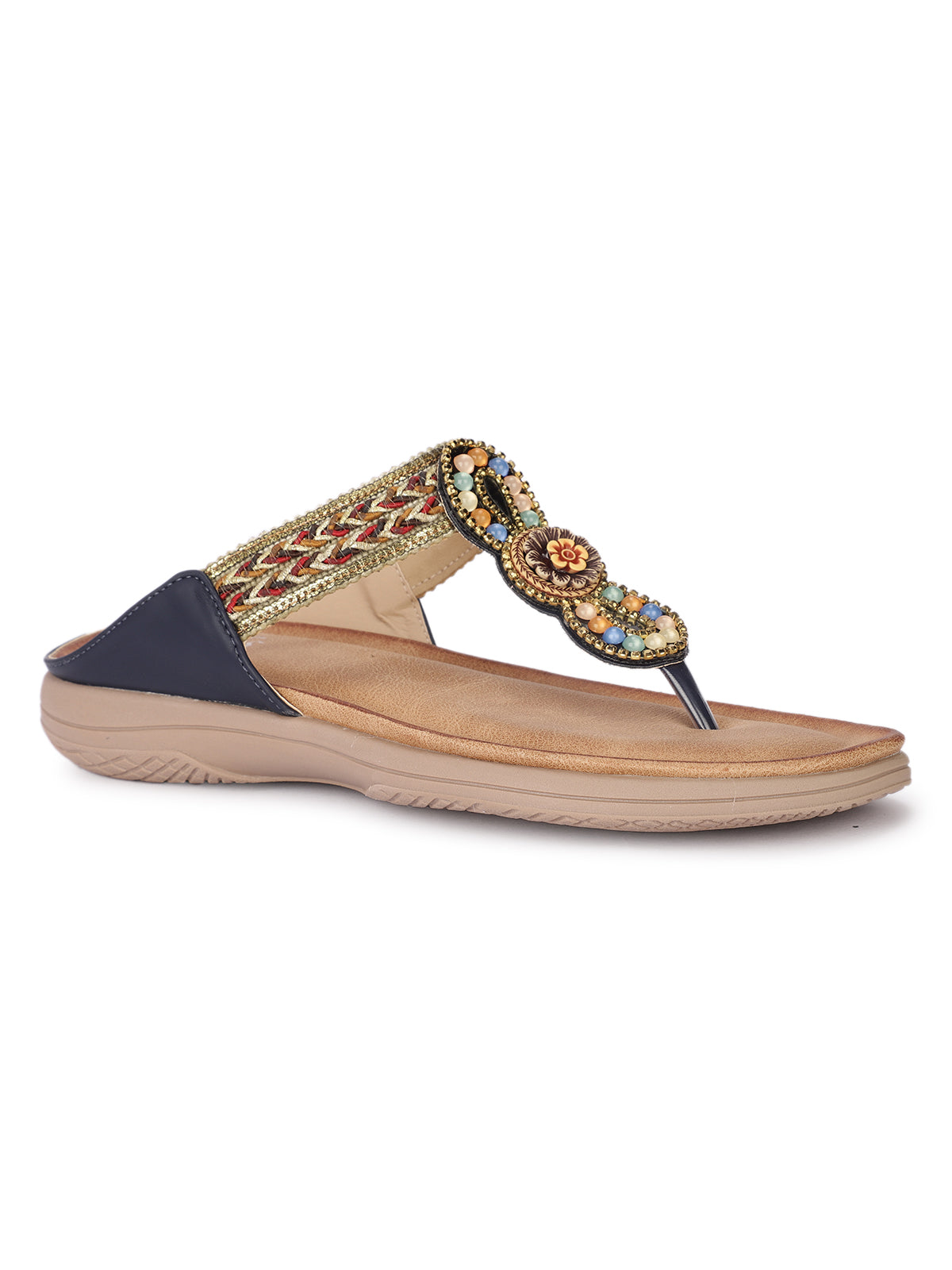 Thalassa Embroidered Cushioned Slippers