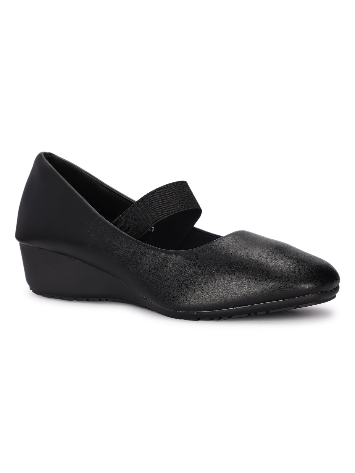 Kyra Elastic Strap Wedge Ballerinas