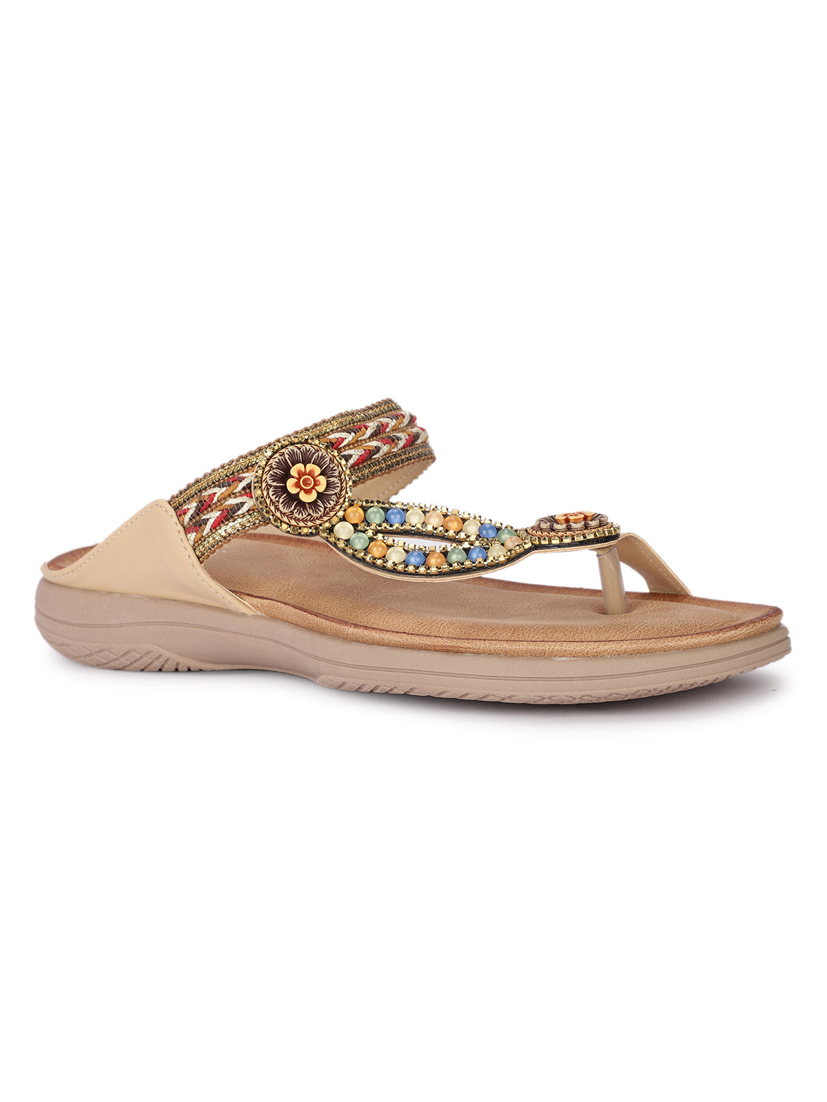 Eos Embroidered Cushioned Slippers - The Heels India