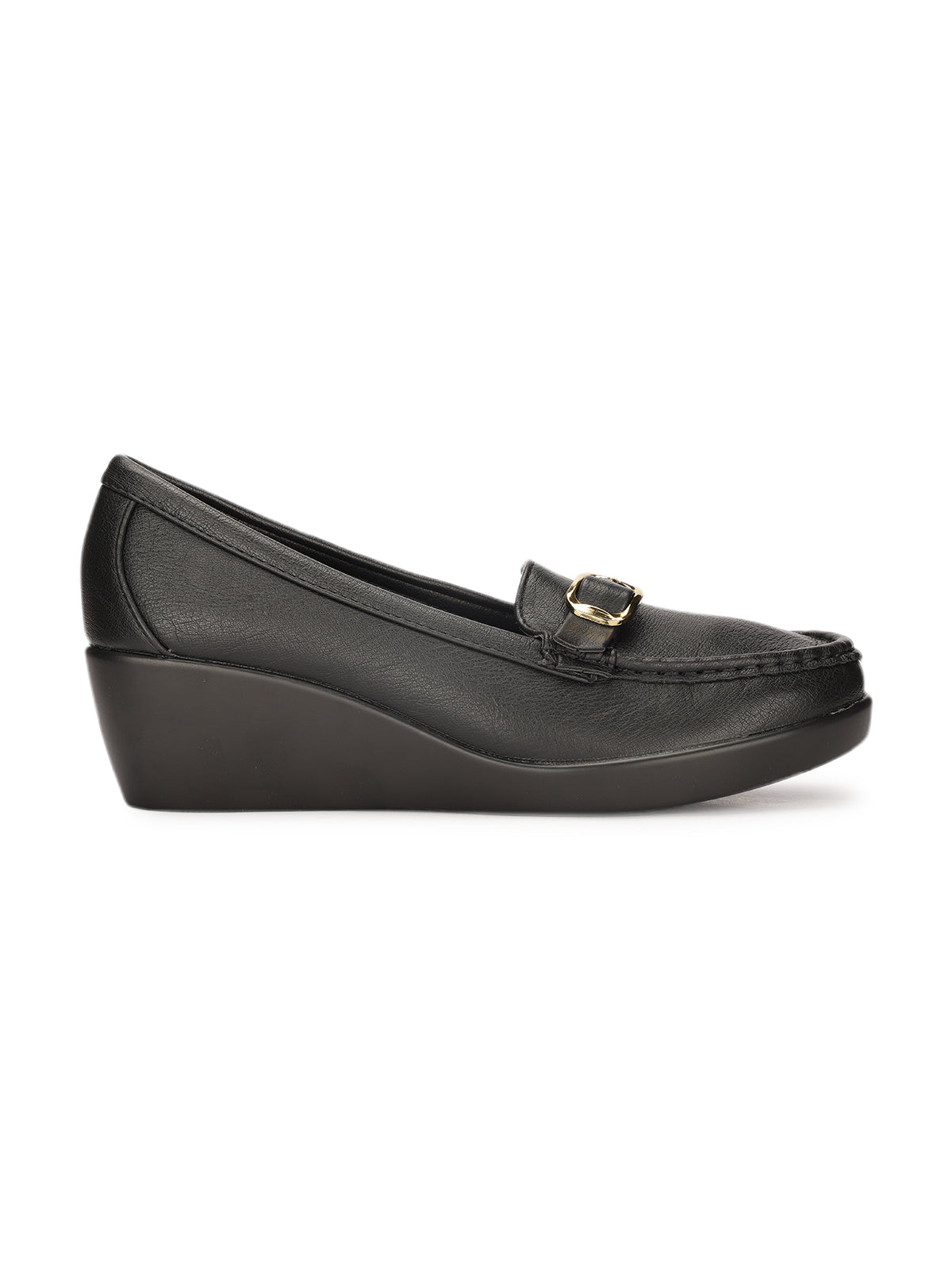Sakina Cushioned Wedge Heel Loafers