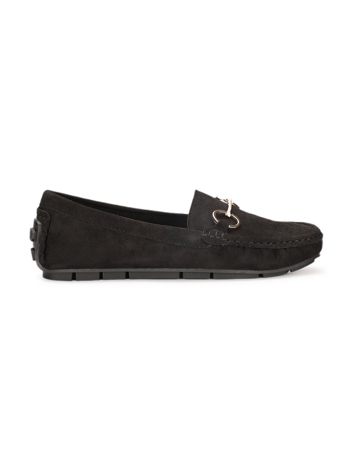 Olivia Suede Buckled Winter Loafers