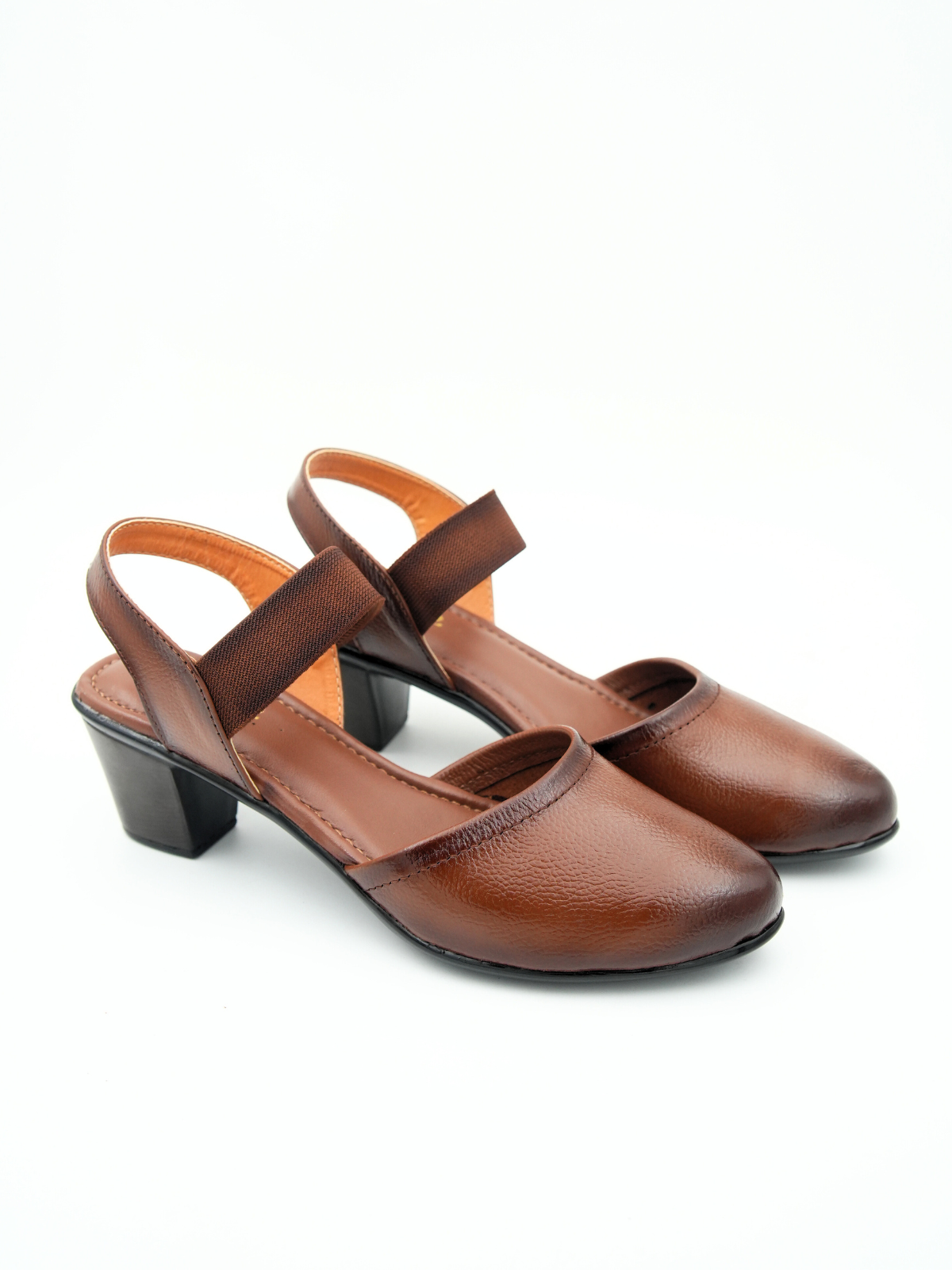 Marcia Leather Block Heel Pumps