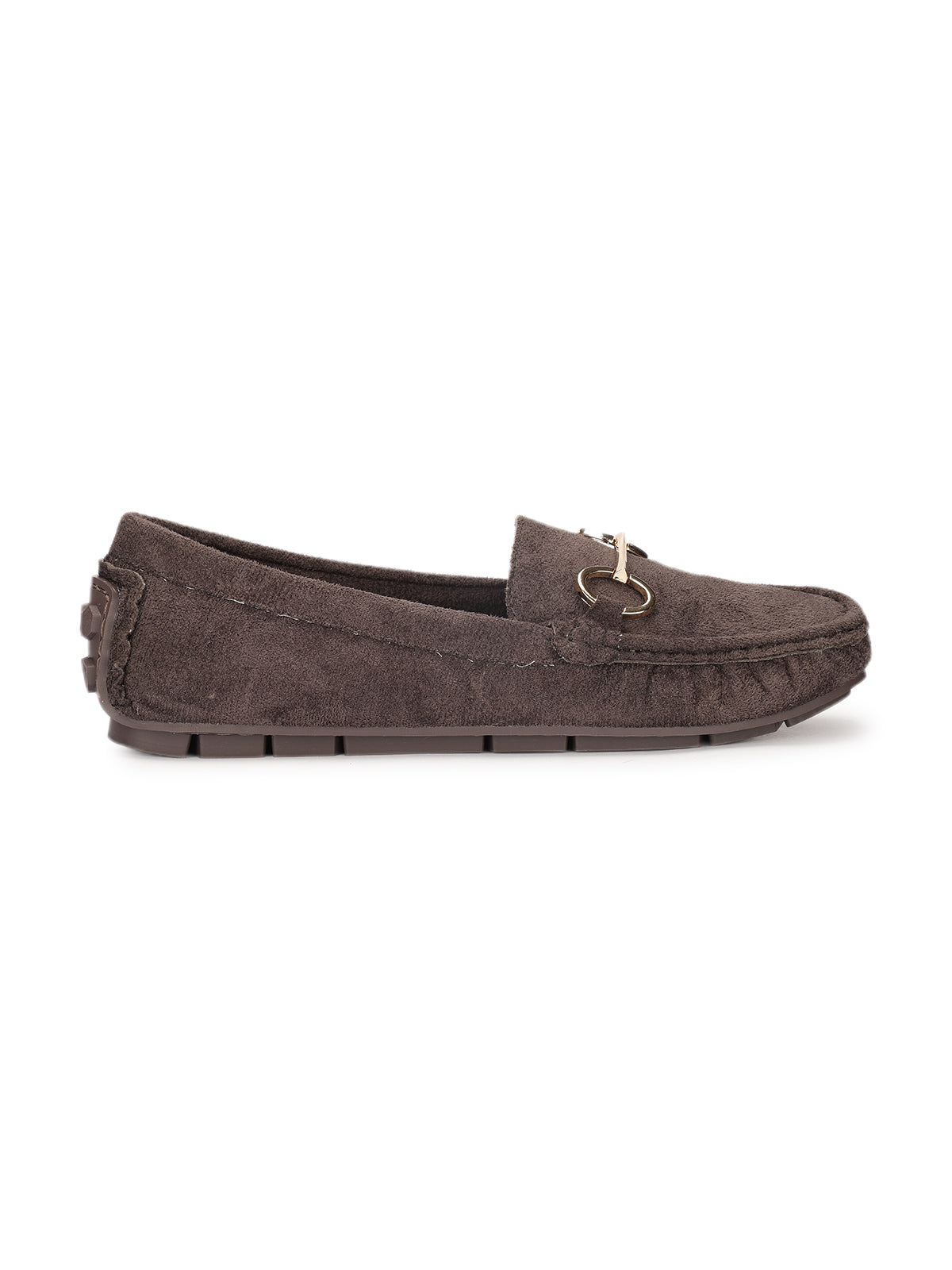 Olivia Suede Buckled Winter Loafers