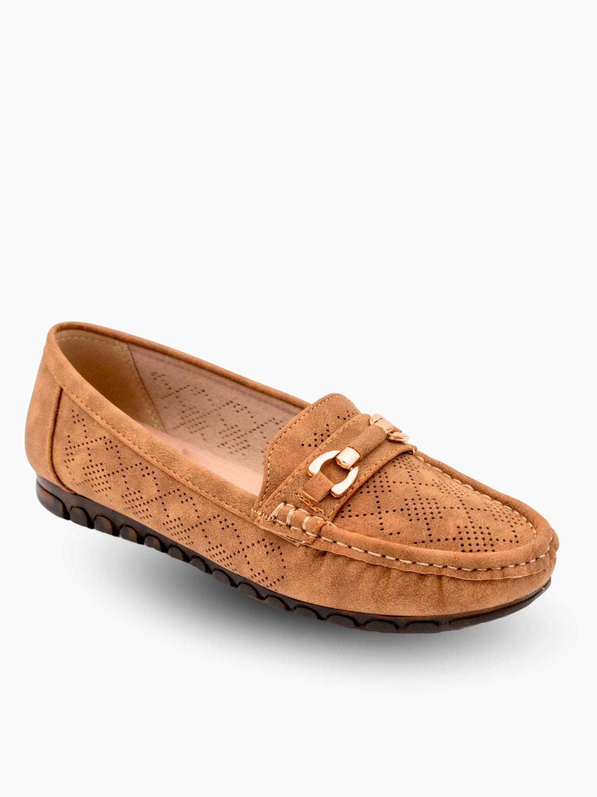 Maya Suede Buckled Loafers